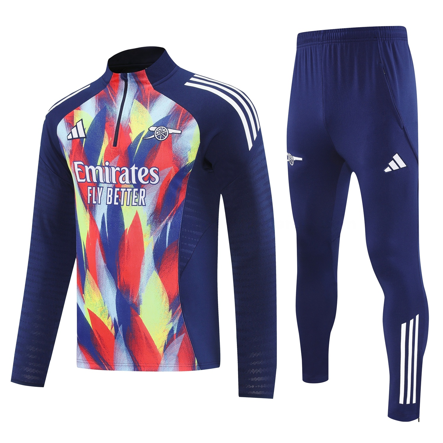 Arsenal 25-26 Long Sleeves Training Set - Colorful Camouflage With Blue Top & Royal Blue Pants - ManixJersey