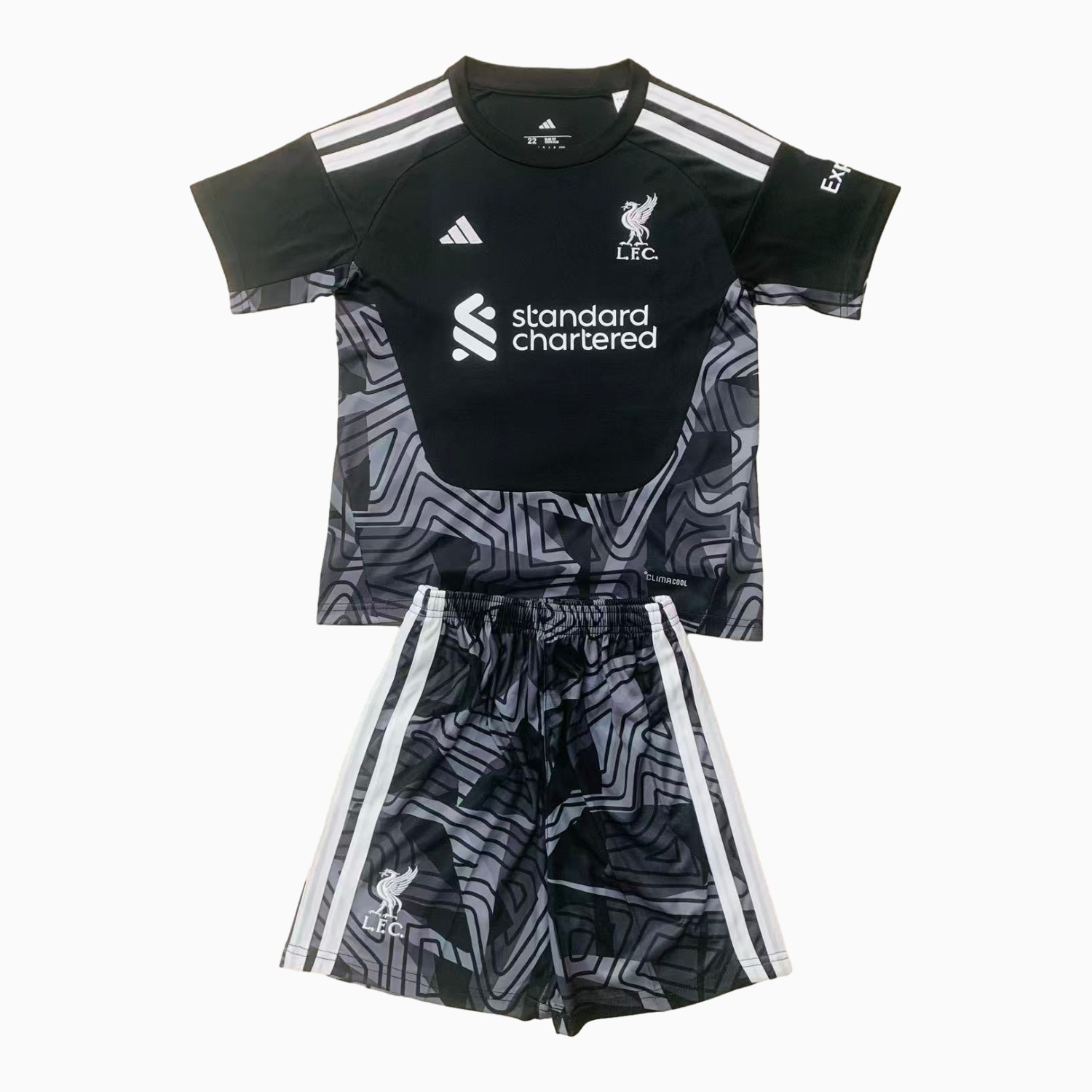 Liver.pool 26-27 Black Goalkeeper Men's Adult Jersey Set - Fans Version - ManixJersey
