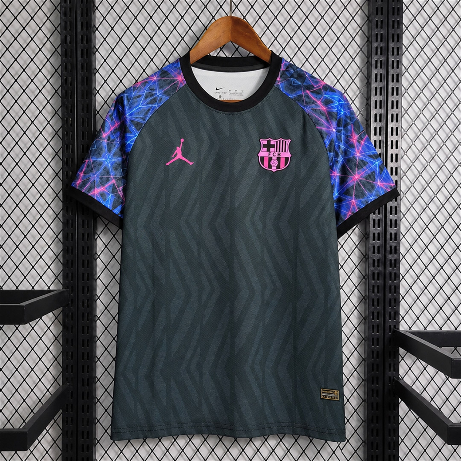 Barcelona 26-27 Black With Blue Training Jersey - Fans Version - ManixJersey