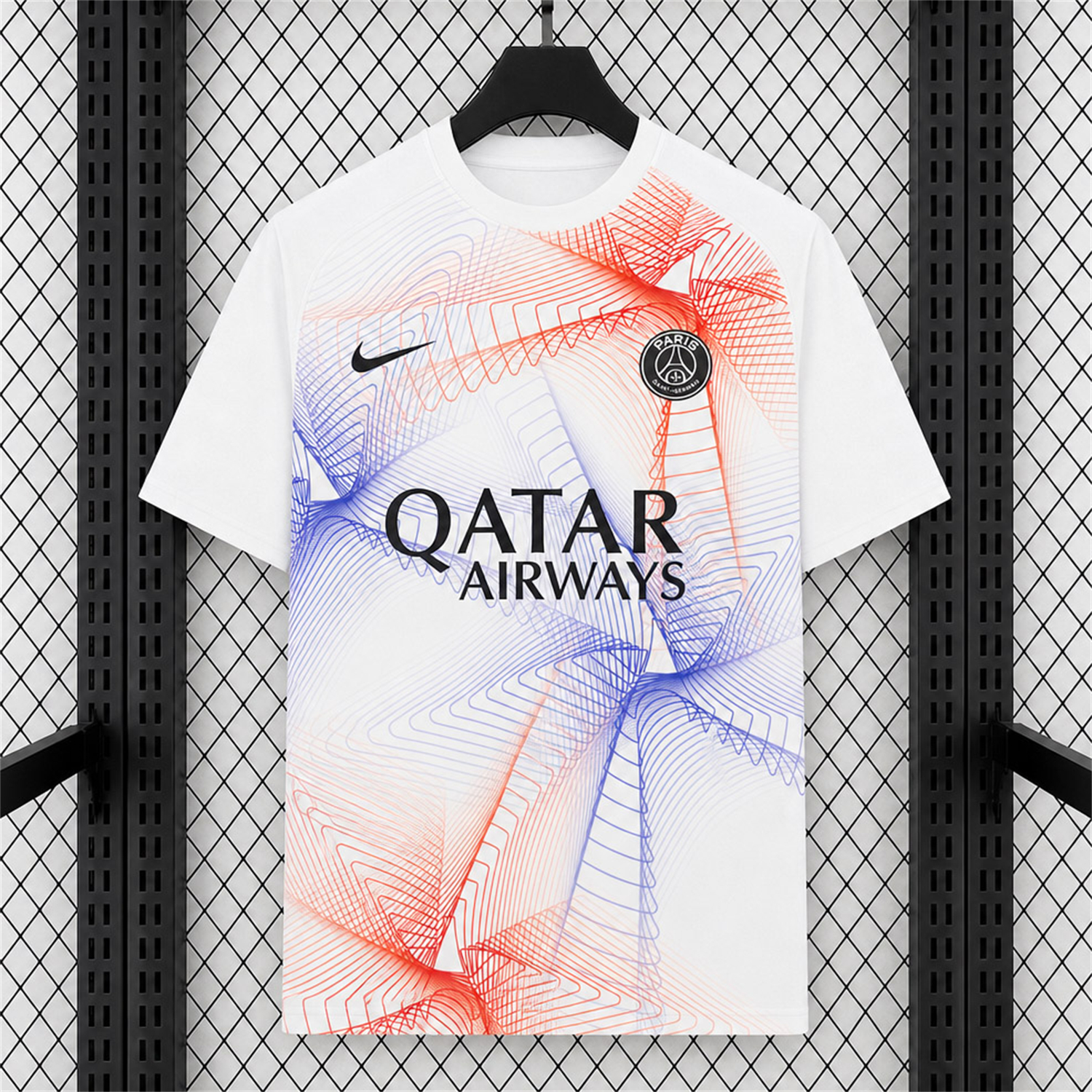 Paris Saint-Germain PSG 26-27 Champions League White Blue Pre-Match Jersey - Fans Version - ManixJersey