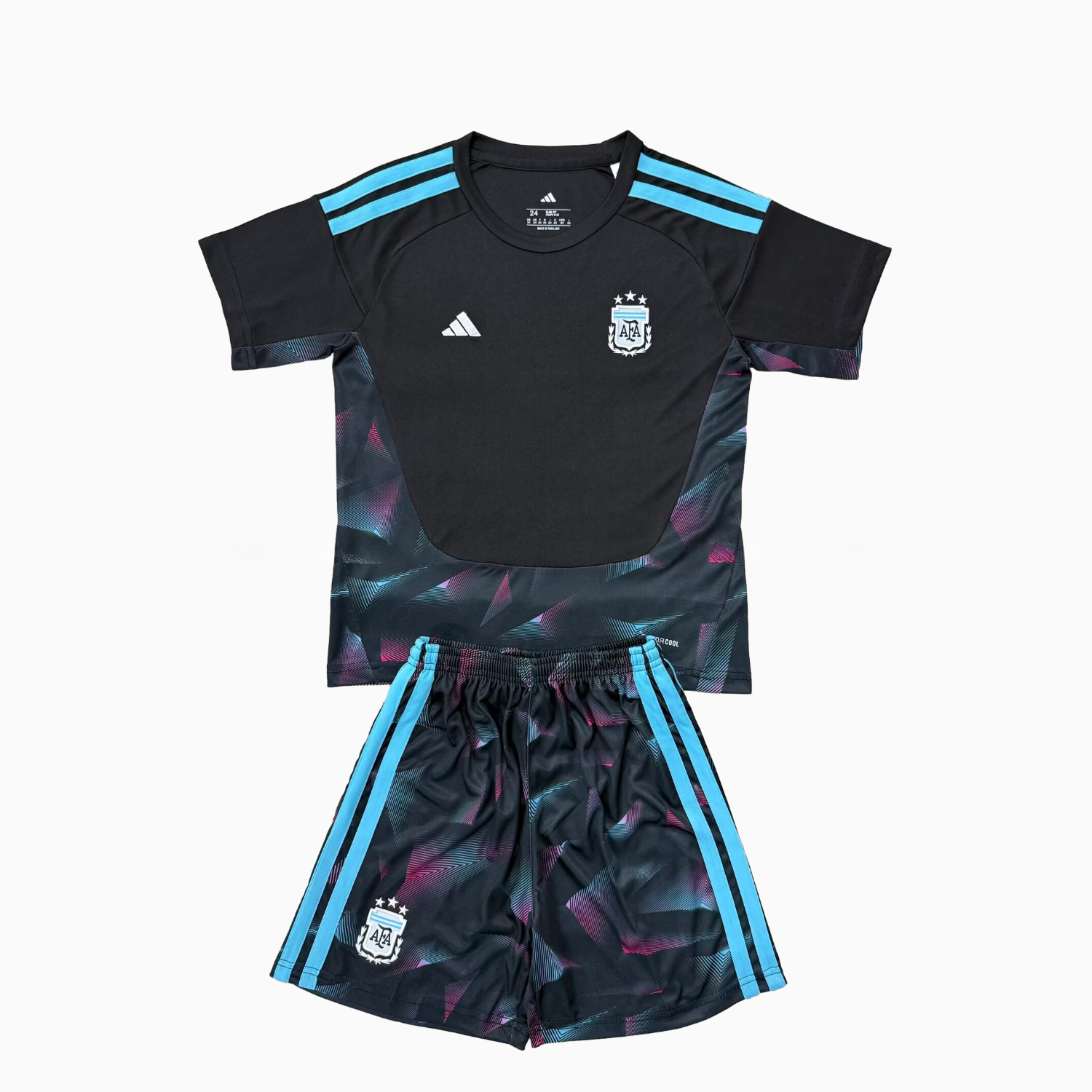 Argentina 2026 Goalkeeper Black Without Chest Patch Men's Adult Jersey Set - Fans Version - ManixJersey