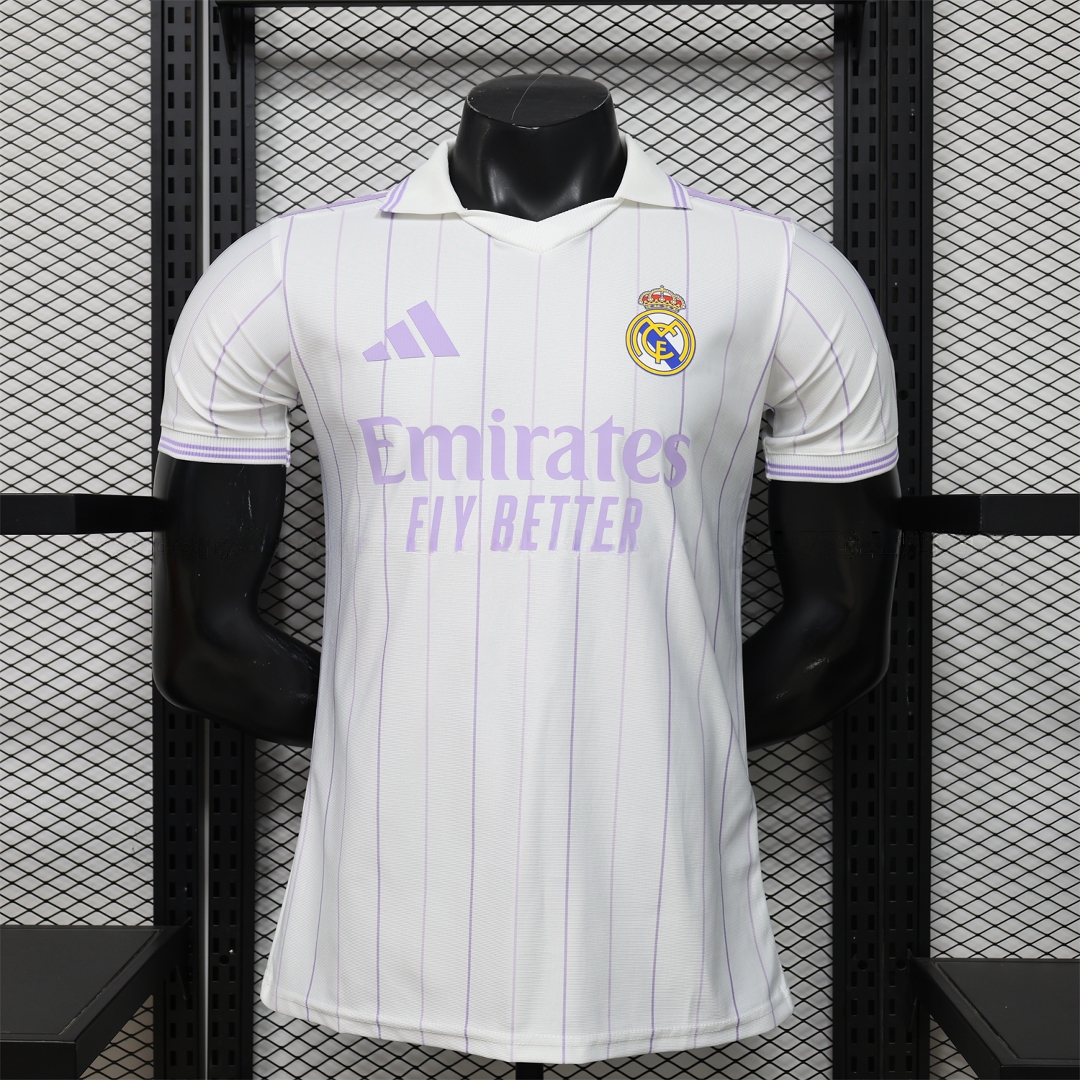Real Madrid 25-26 Retro Style White Polo Jersey - Player Version - ManixJersey