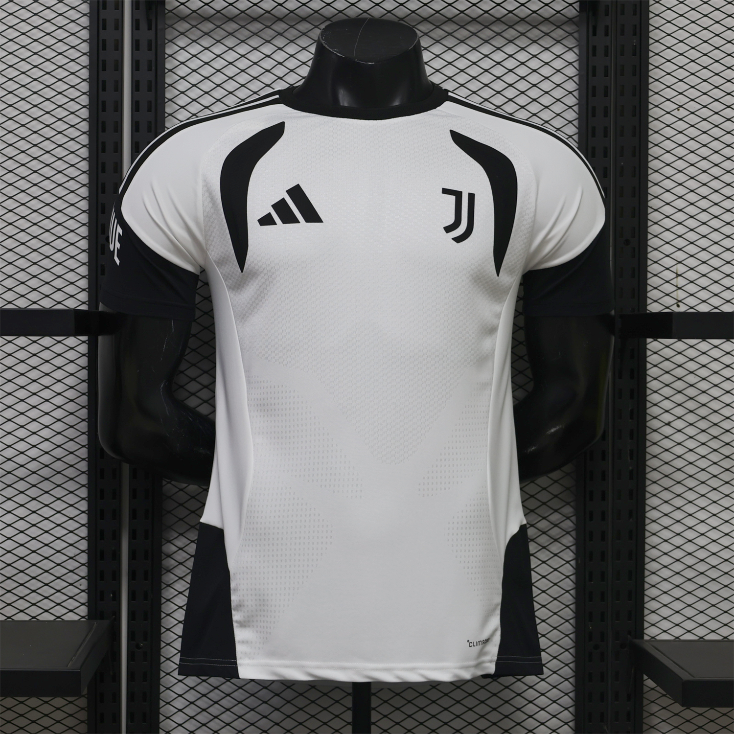 Juventus 26-27 Black Sleeves White Training Jersey - Player Version - ManixJersey