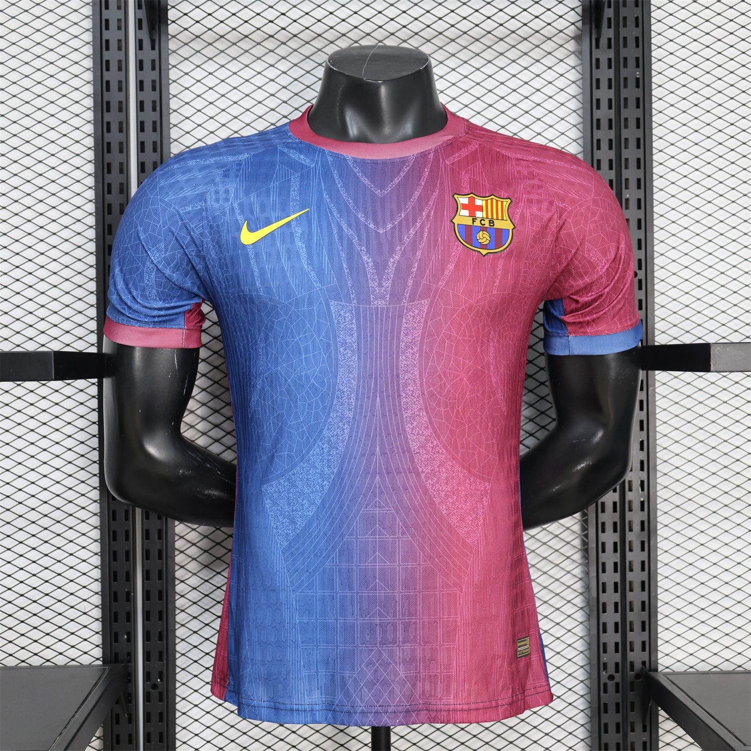 Barcelona 25-26 Red And Blue Gradient Special White Jersey - Player Version - ManixJersey