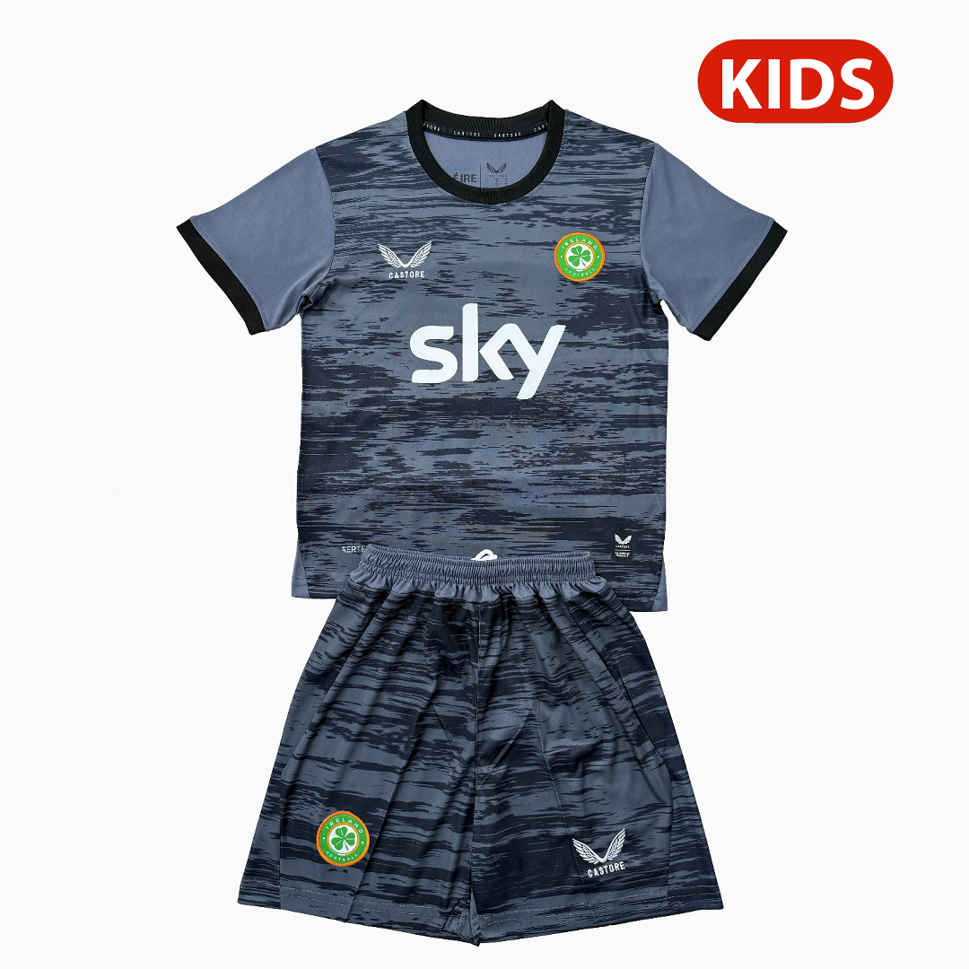Ireland 25-26 Black Goalkeeper Kids Kit - ManixJersey