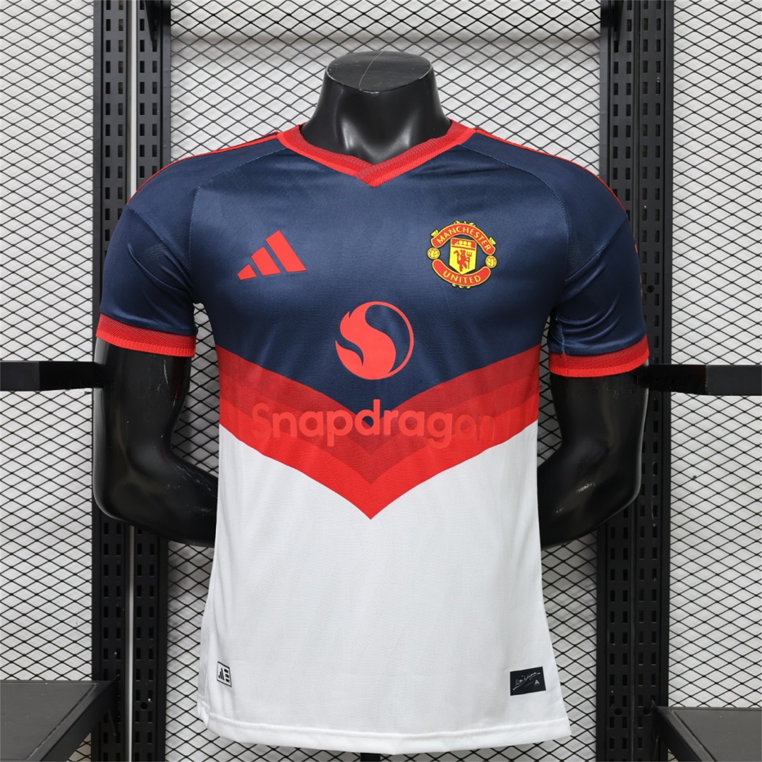 Manchester United 26-27 Retro Casual Style Blue White Jersey - Player Version - ManixJersey