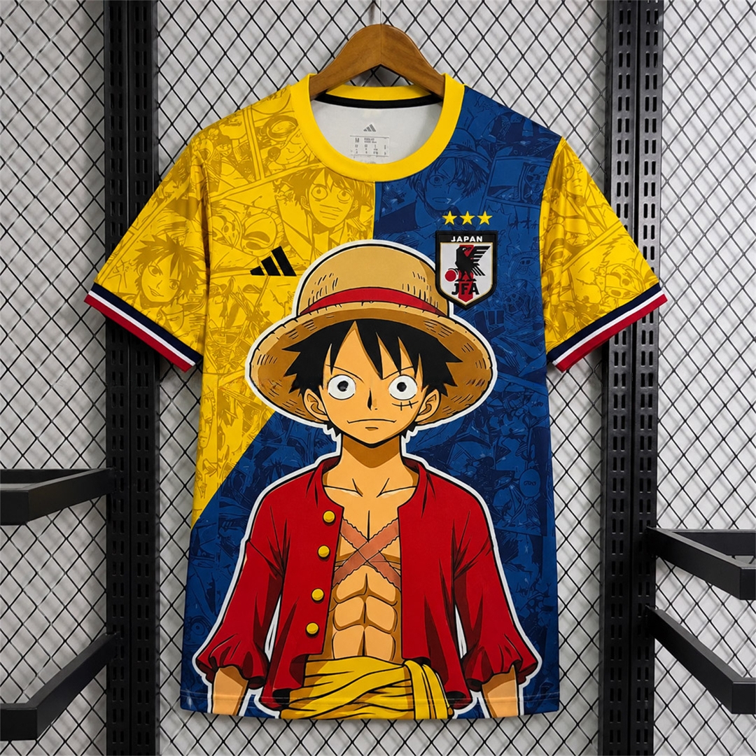 Japan 2026 Red Shirt Luffy Yellow Blue Special Jersey - Fans Version - ManixJersey