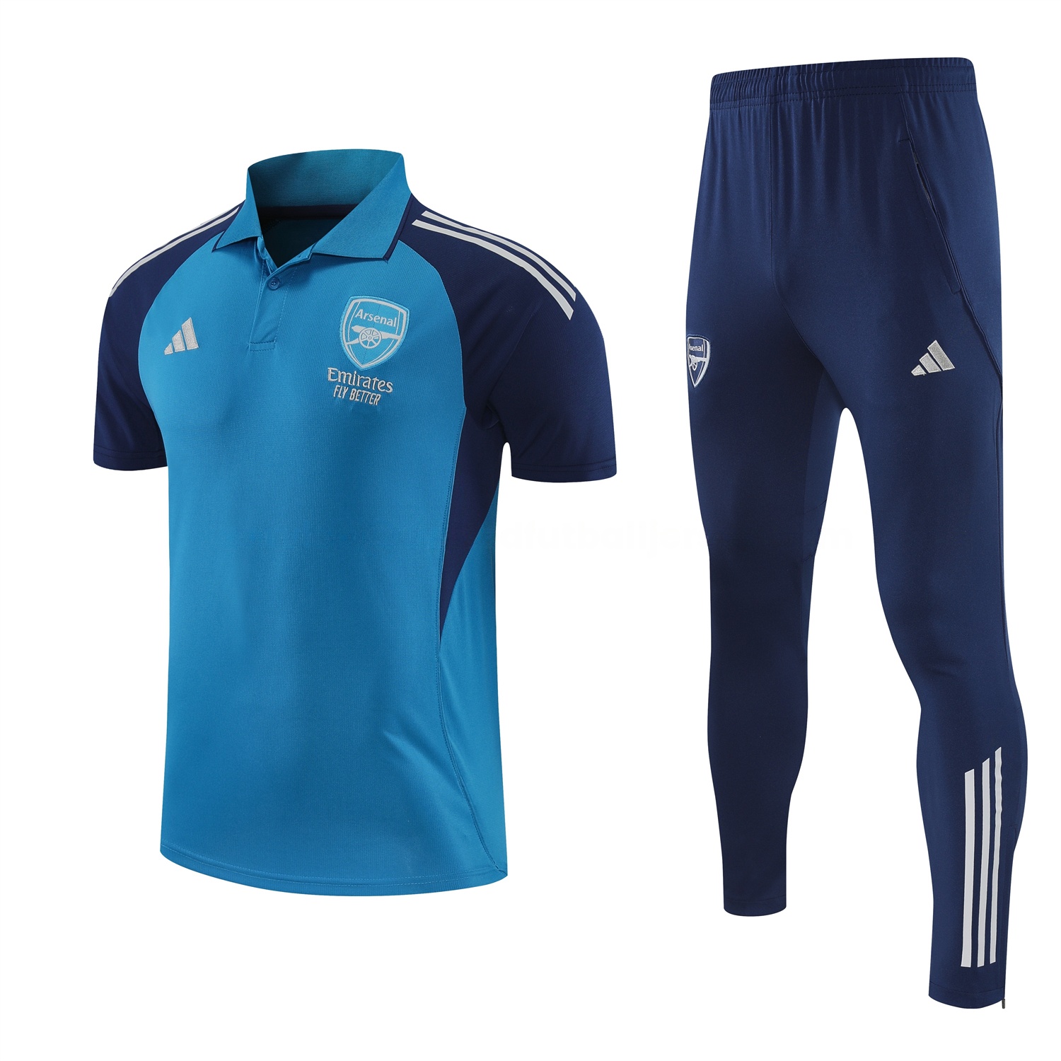 Arsenal 25-26 POLO Short-Sleeve Training Set - Royal Blue Top and Deep Blue Pants - ManixJersey