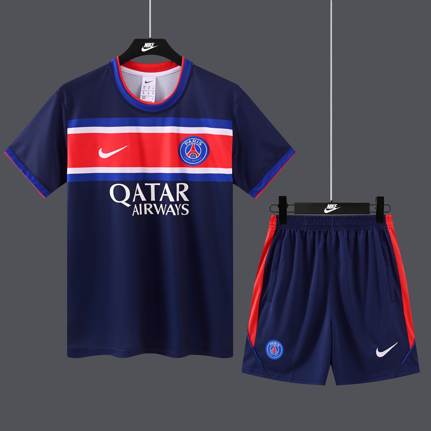 Paris Saint-Germain PSG 26-27 Short-Sleeve Training Set - Deep Blue Top & Deep Blue Shorts - ManixJersey