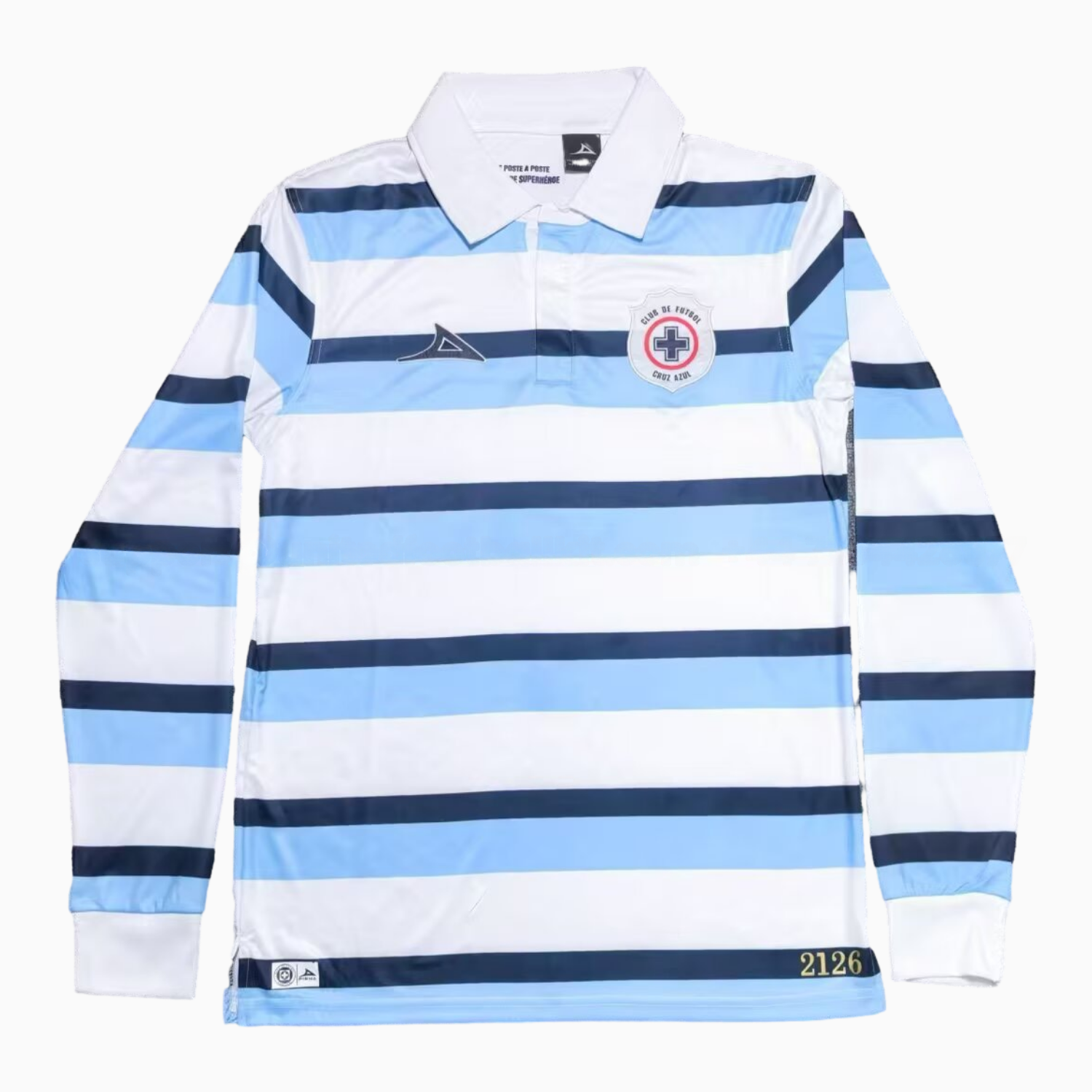 Cruz Azul 25-26 Marín Blue White stripes Long Sleeves Special Jersey - Fans Version - ManixJersey