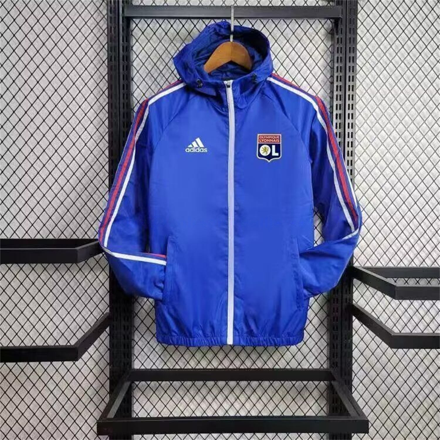 Lyon 25-26 Training Windbreaker Jacket - Blue - ManixJersey