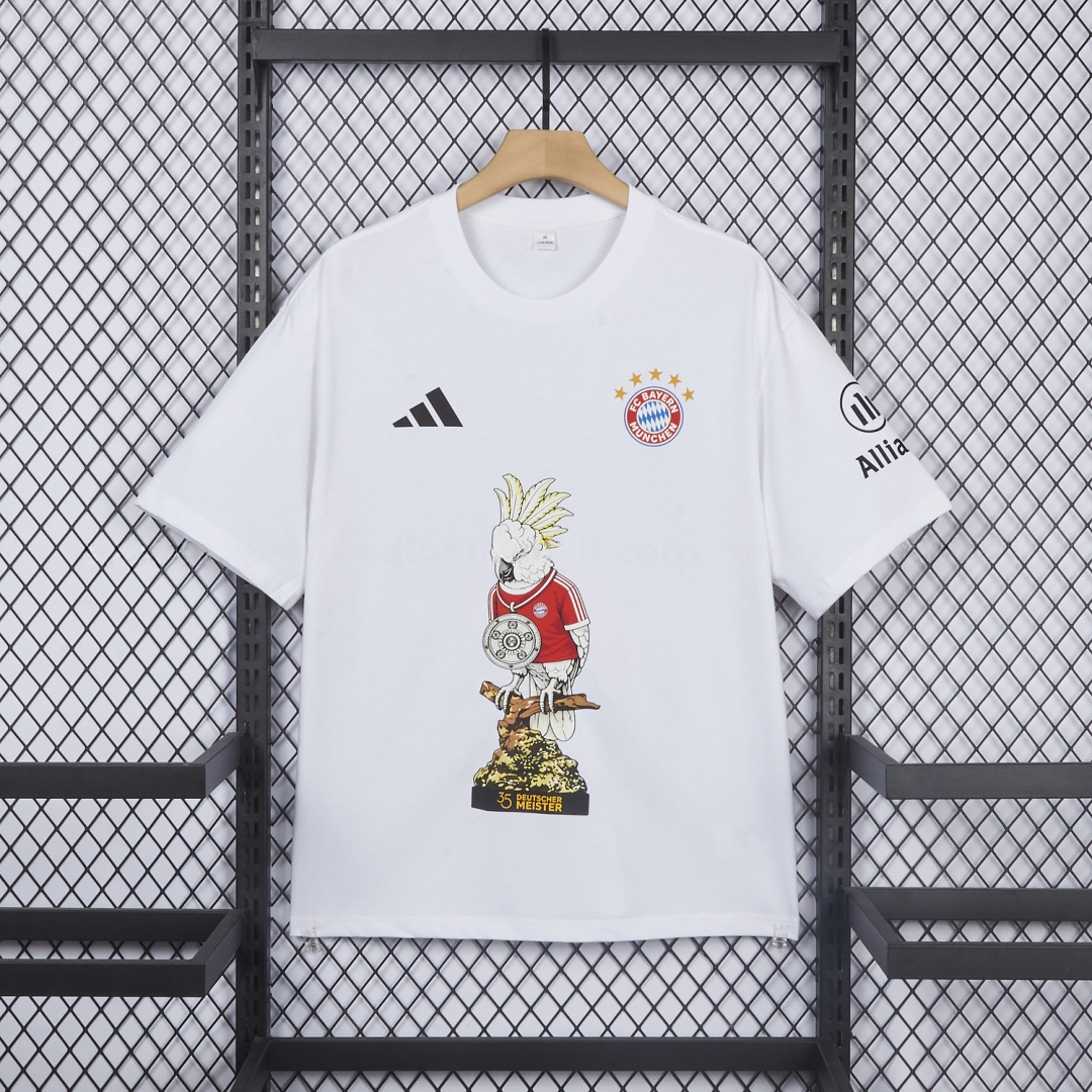 Bayern Munich 25-26 “35. Deutscher Meister” Championship Commemorative White T-shirt - ManixJersey