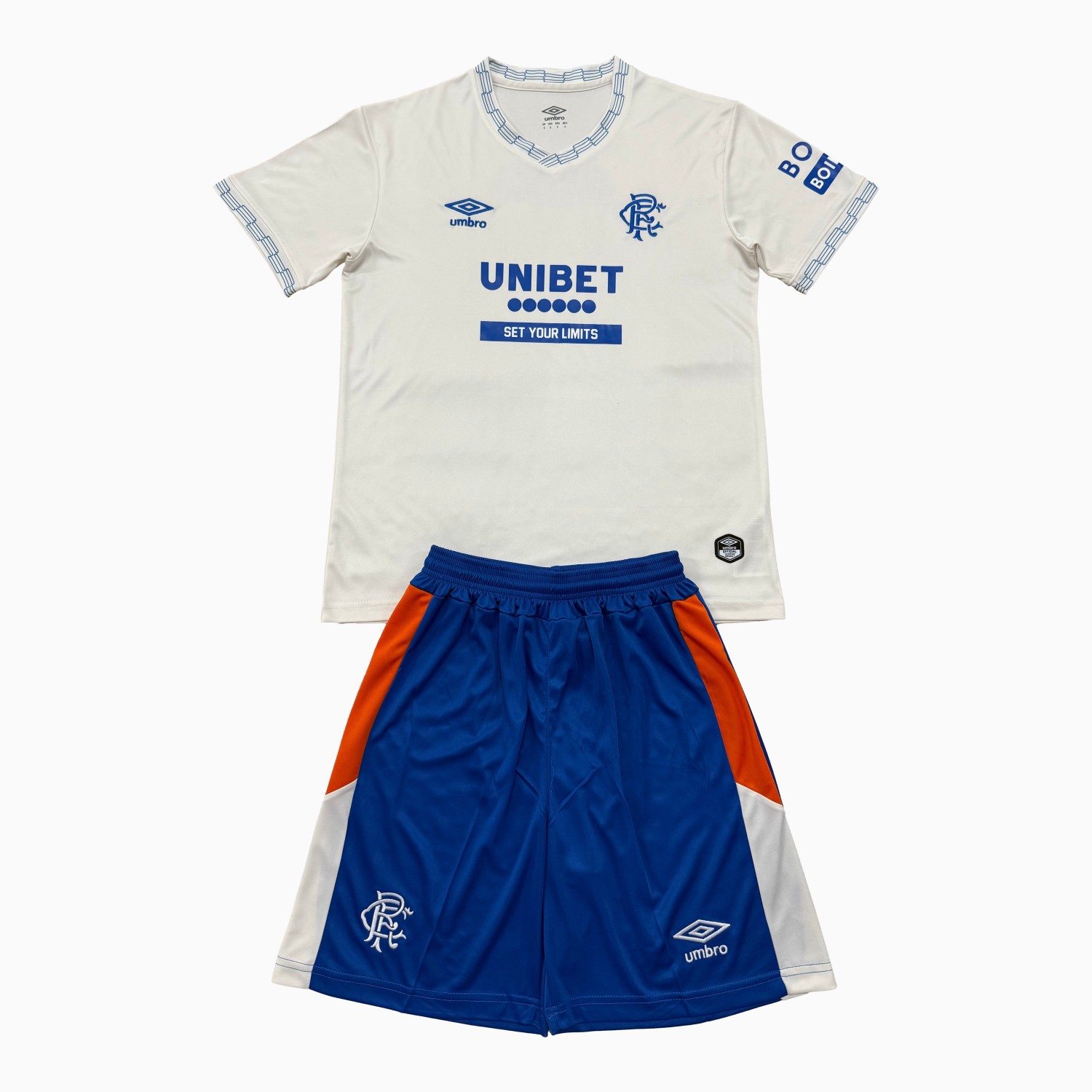 Glasgow Rangers 26-27 Away White Men's Adult Jersey Set - Fans Version - ManixJersey