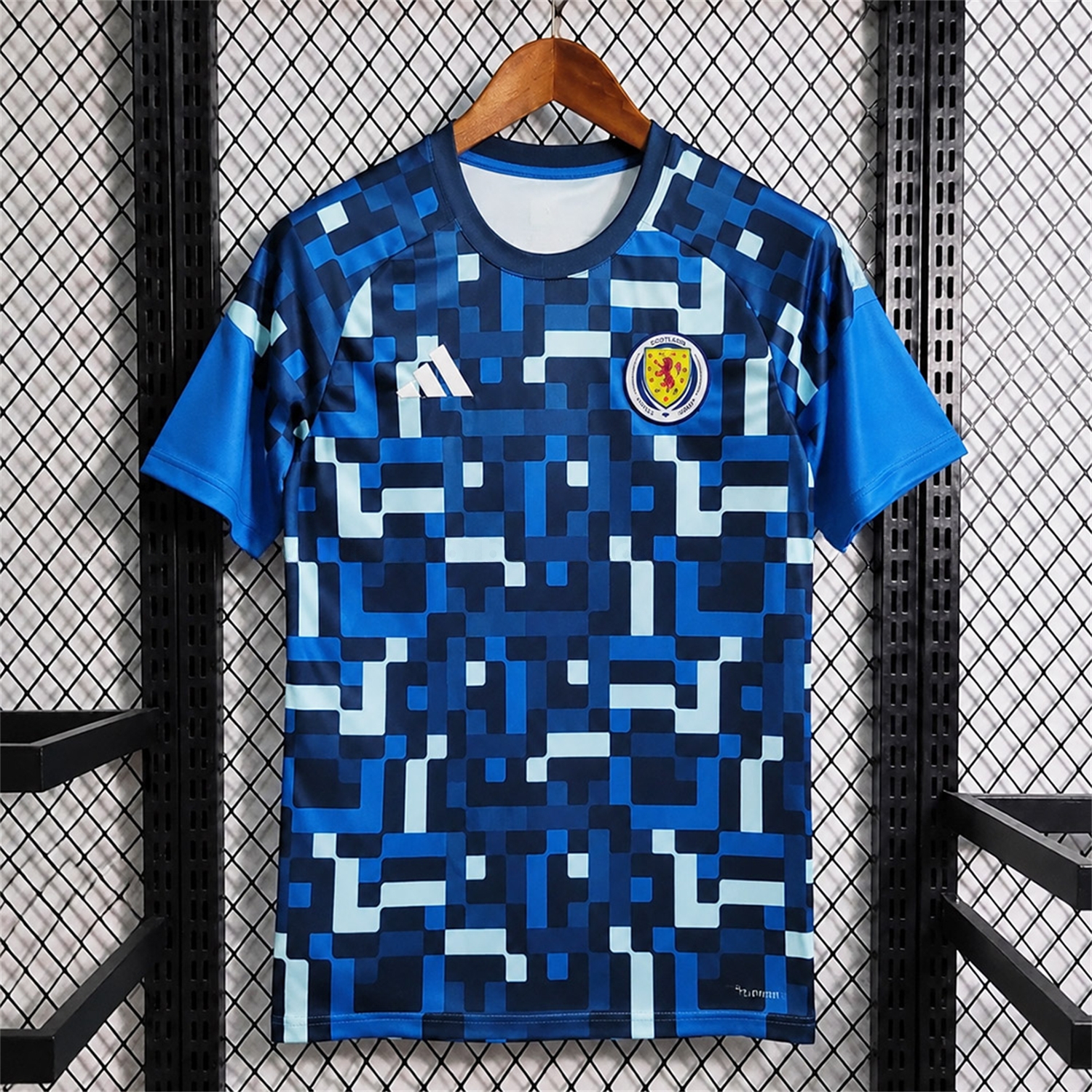 S-c-o.t l.a-n.d 2026 Blue-tone Pixel Grid Pre-Match Jersey - Fans Version - ManixJersey