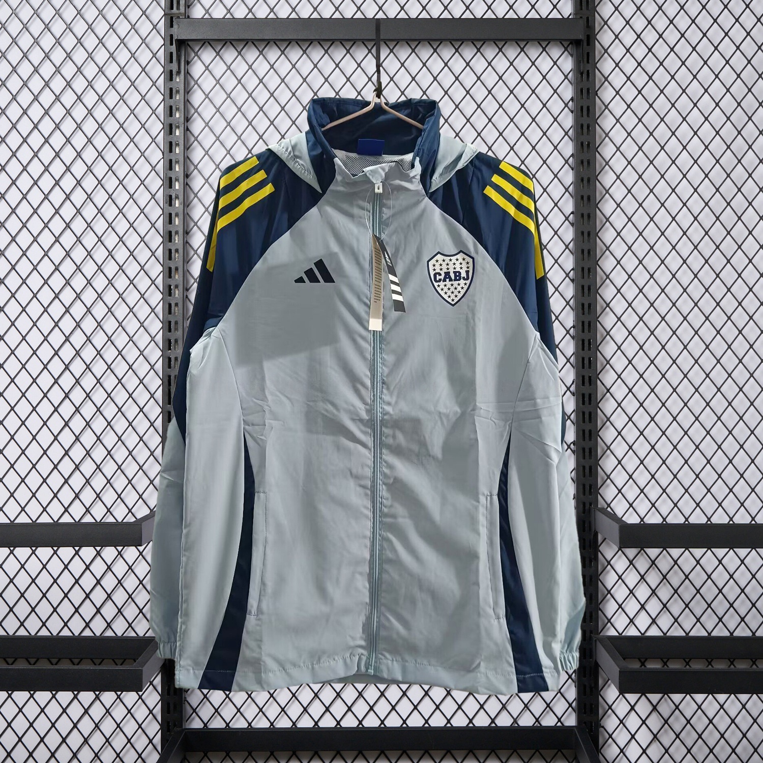 Boca Juniors 25-26 Training Windbreaker Jacket - Grey - ManixJersey