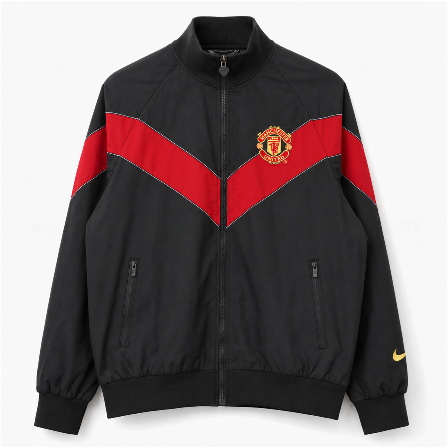 Retro Manchester United 2006-07 Windbreaker Jacket - Black Red - ManixJersey