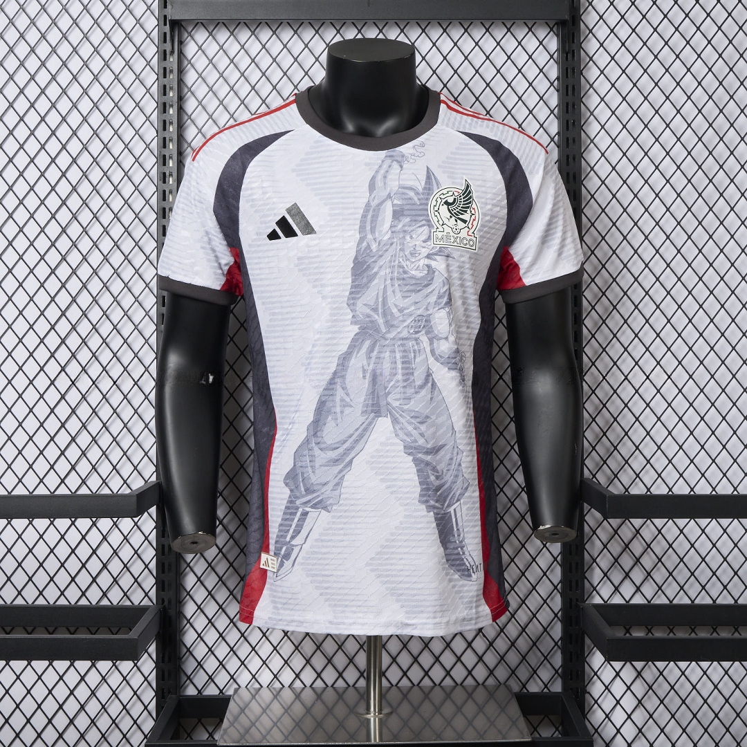 Mexico 25-26 Dragon Ball Goku Sketch White Special Jersey - Player Version - ManixJersey