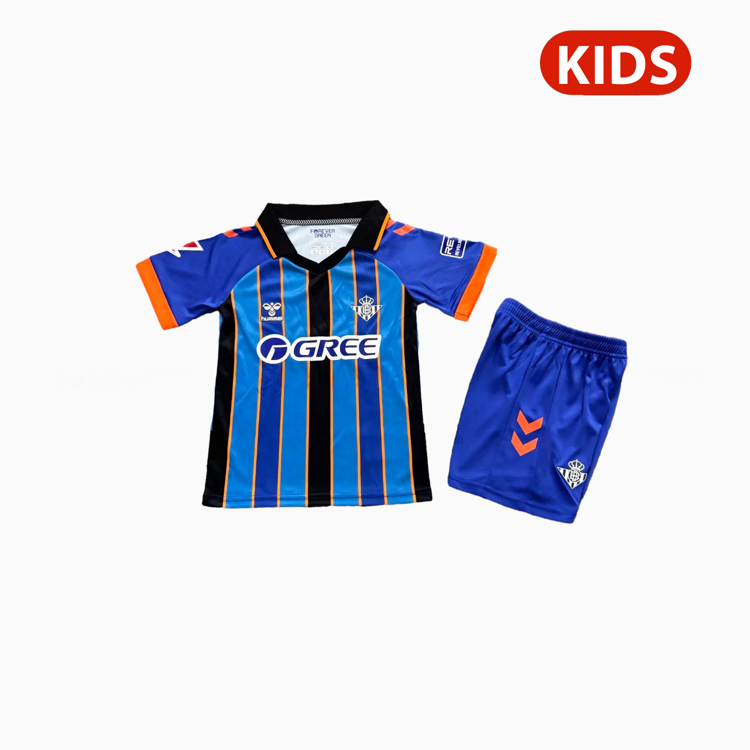 Real Betis 25-26 Goalkeeper Blue Kids Kit - ManixJersey