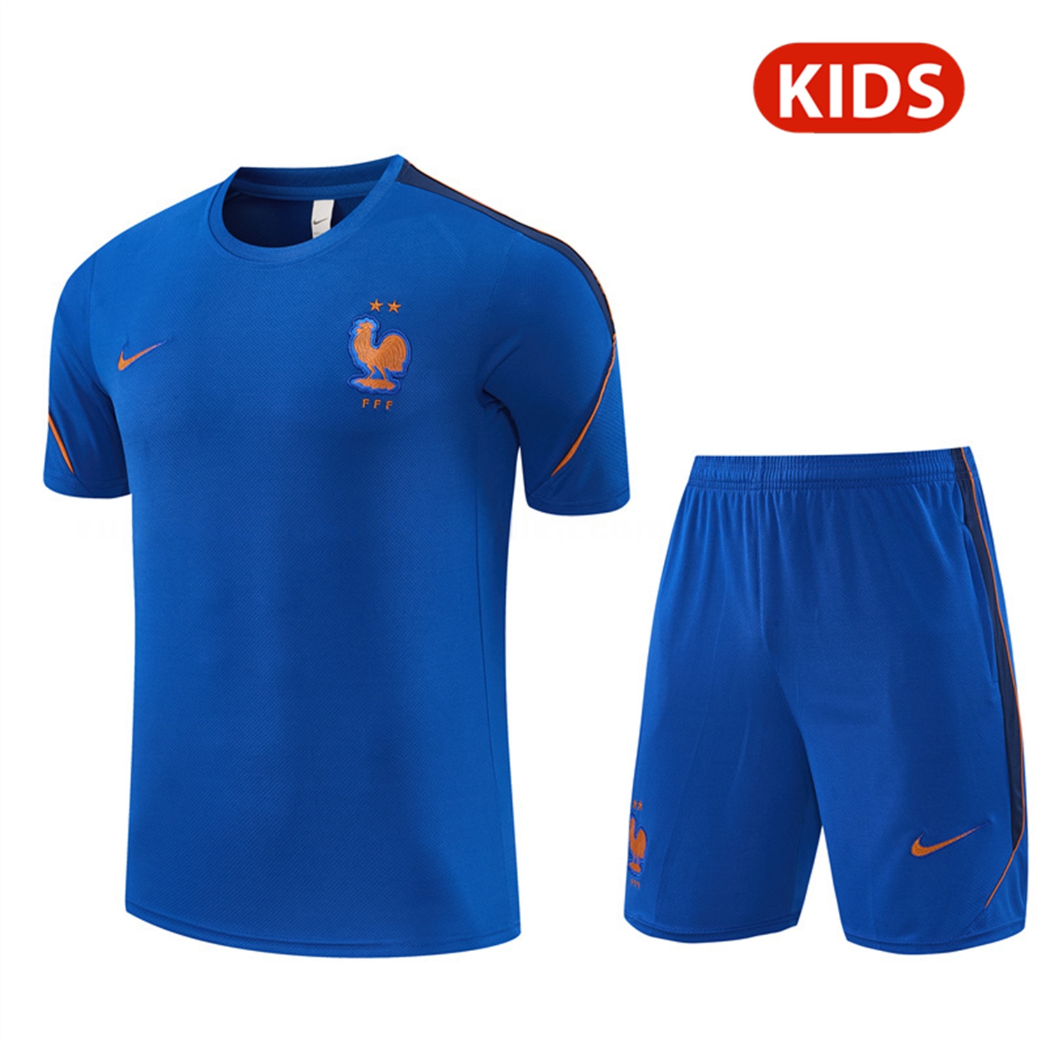 France 2026 Kids Short-Sleeve Training Set - Blue Top & Shorts - ManixJersey