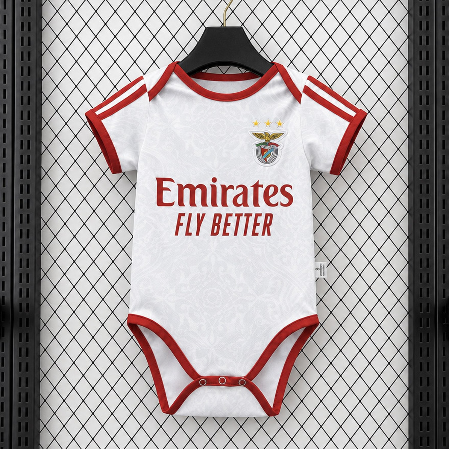 Benfica 26-27 Away White Baby Crawling Suit - ManixJersey