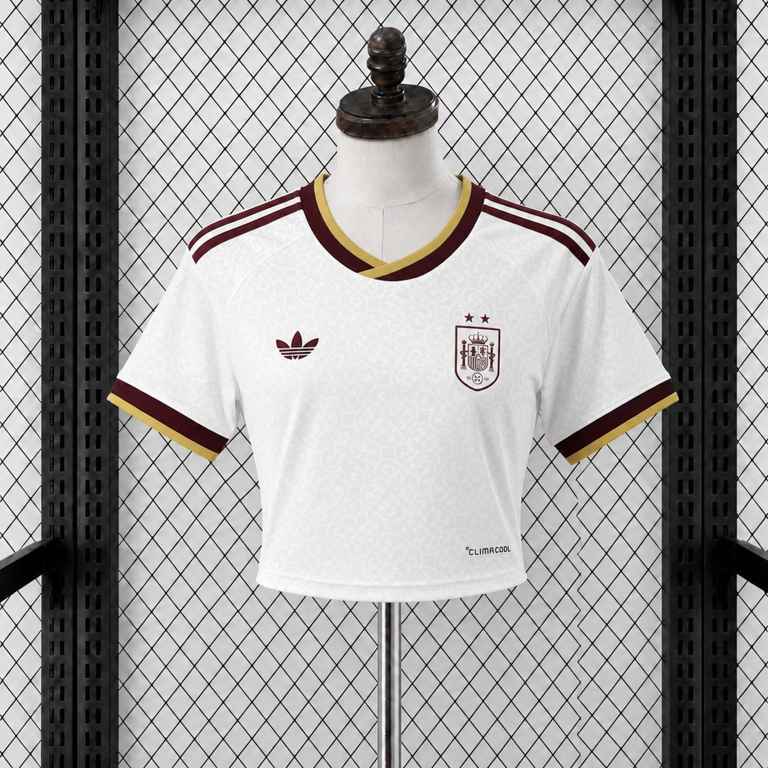 Women's Spain 2026 Away Cropped Jersey - Fans Version - ManixJersey