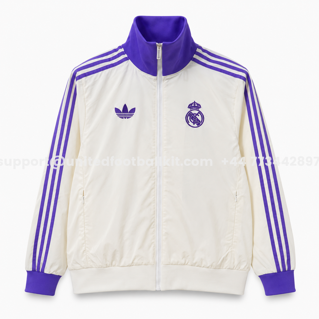 Retro Real Madrid 2024-25 Windbreaker Jacket - Purple And White - ManixJersey