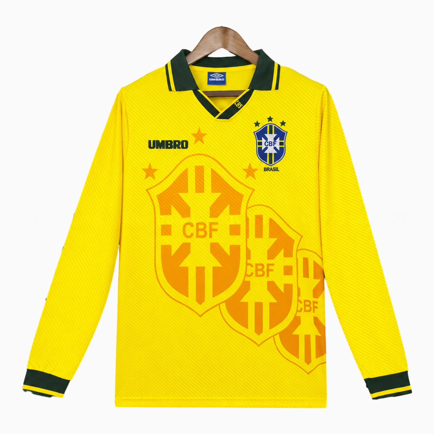 Retro Brazil 1994 Home Long Sleeves Jersey - Fans Version - ManixJersey