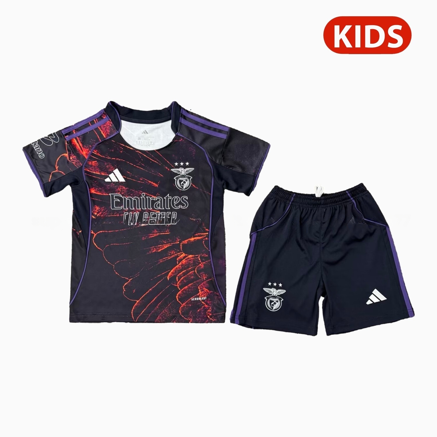 Benfica 26-27 Black Red Special Kids Kit - ManixJersey