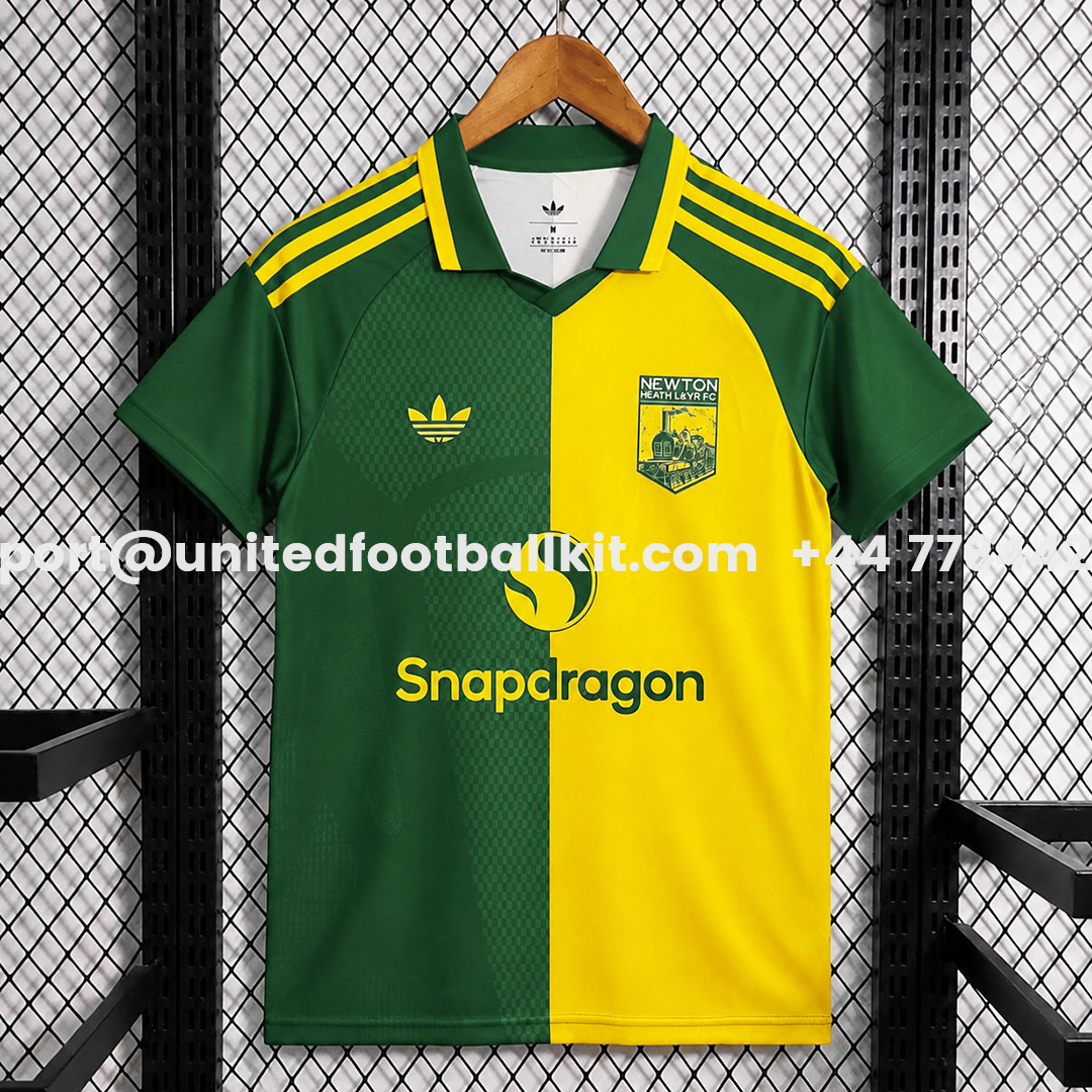 Manchester United 26-27 125 Years Anniversary Newton Heath LYR Green Yellow Special Jersey - Fans Version - ManixJersey