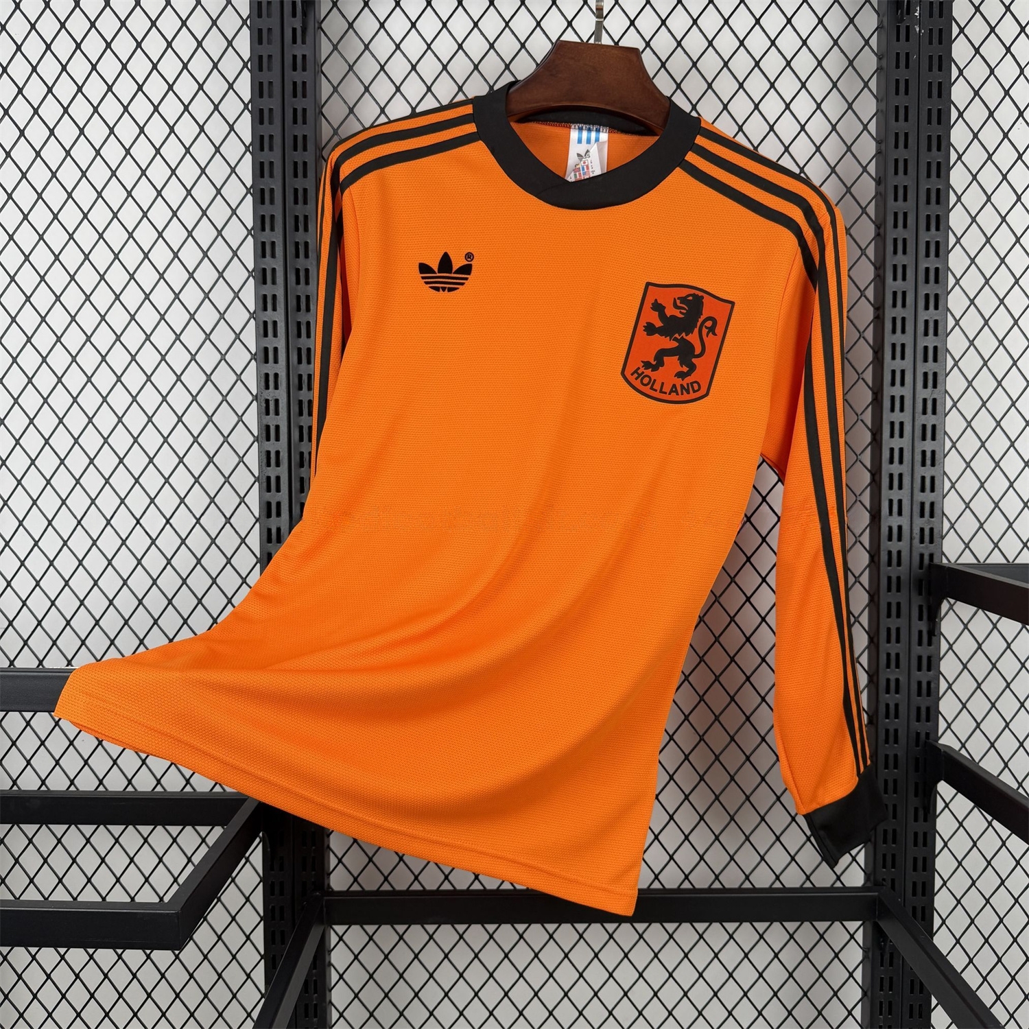 Retro Netherlands 1980 Home Long Sleeves Jersey - Fans Version - ManixJersey