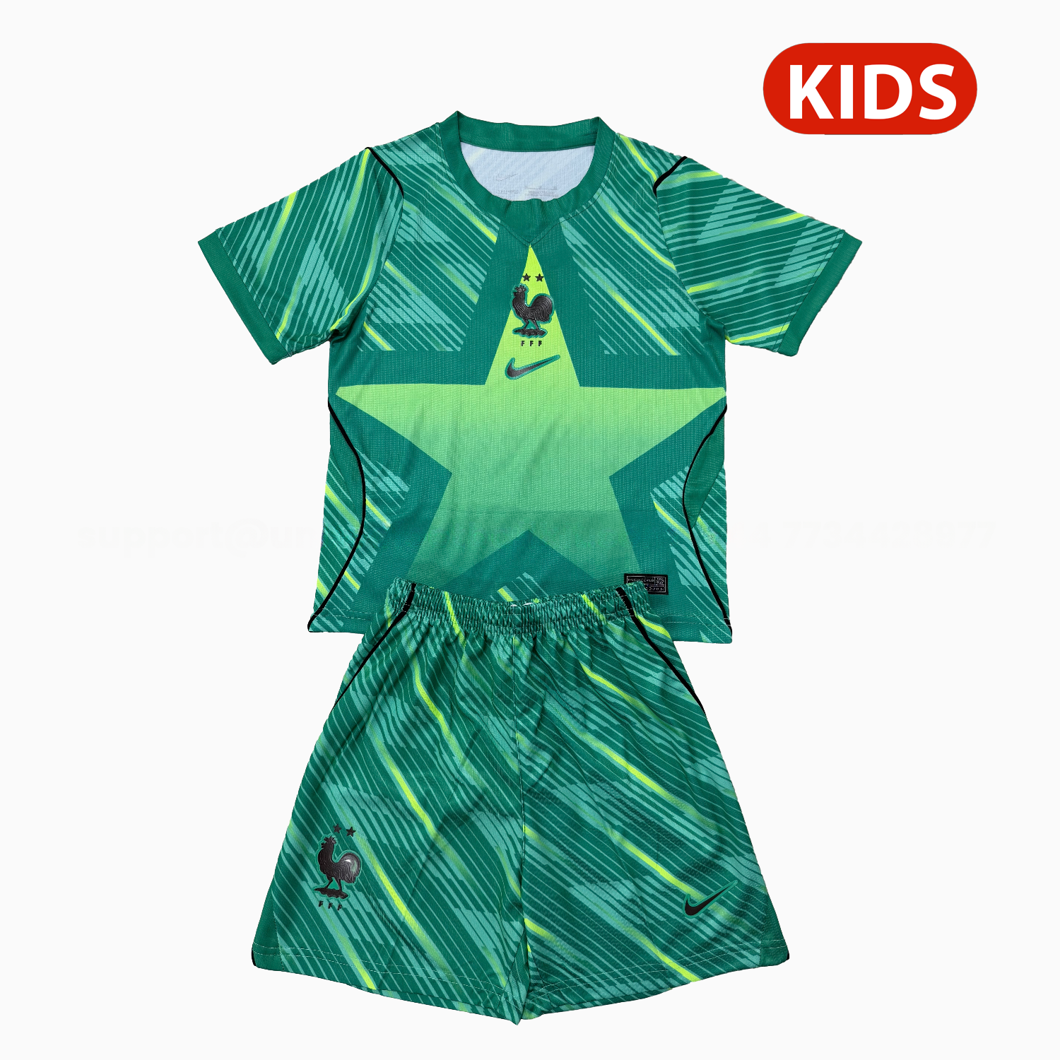 France 2026 Green Goalkeeper Kids Kit - ManixJersey