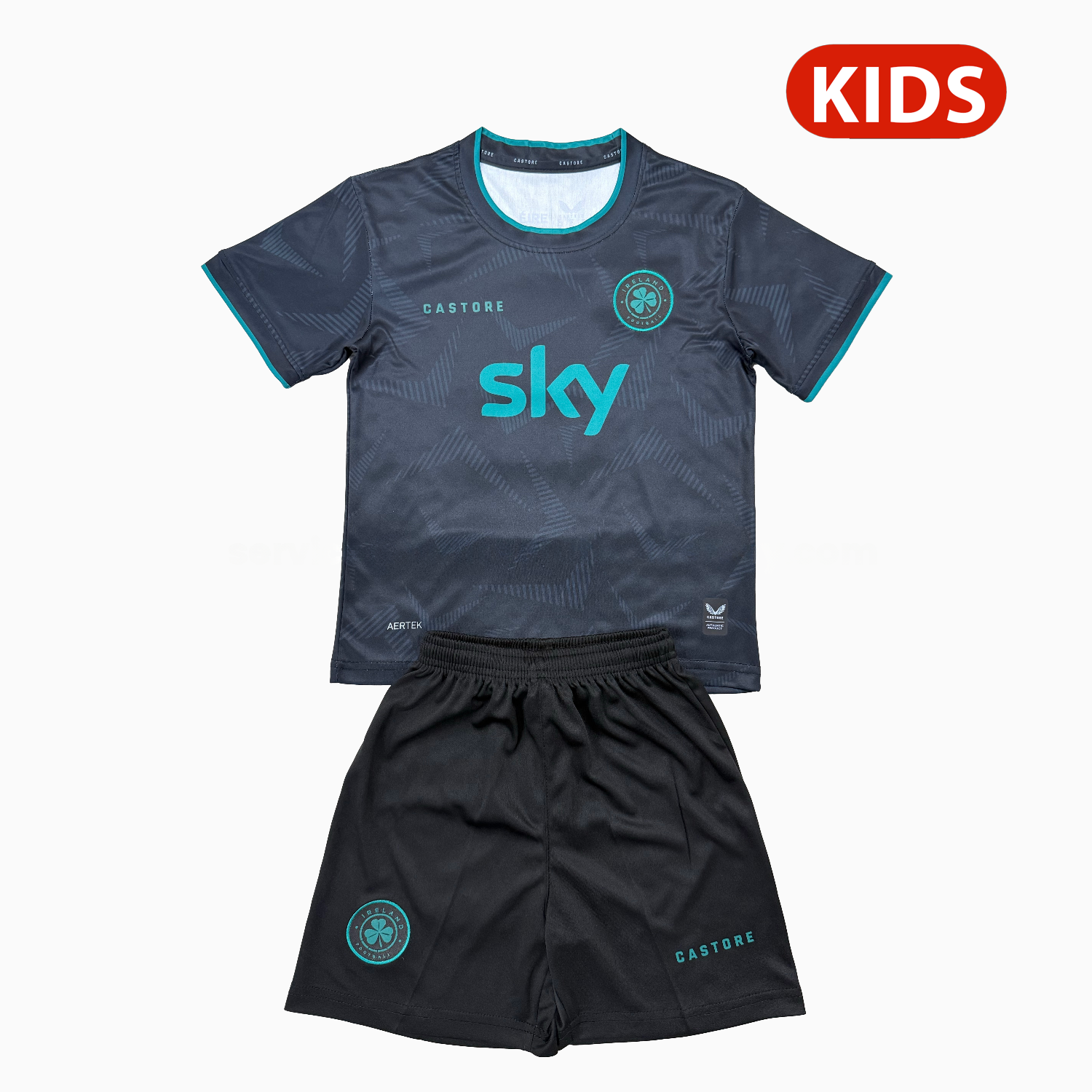Ireland 25-26 Grey Concept Kids Kit - ManixJersey
