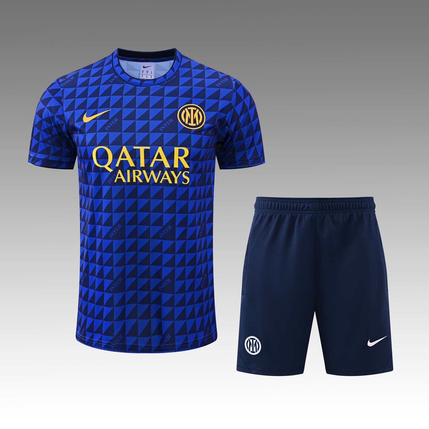 Inter Milan 26-27 Short-Sleeve Training Set - Royal Blue Top & Deep Blue Shorts - ManixJersey