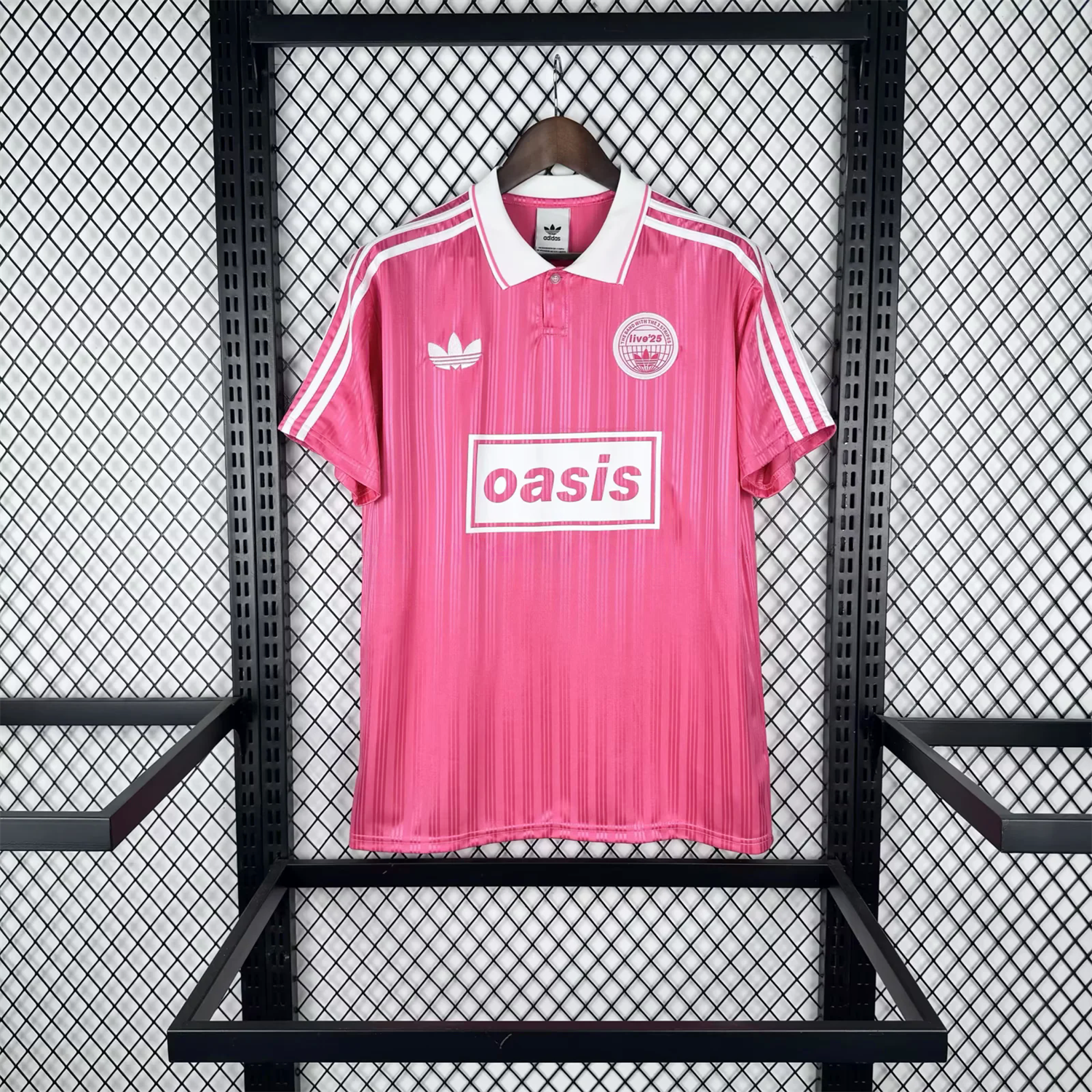 Bohemian 25-26 Oasis Originals Tour White Sponsors Pink Jersey With Number 25 - Fans Version - ManixJersey