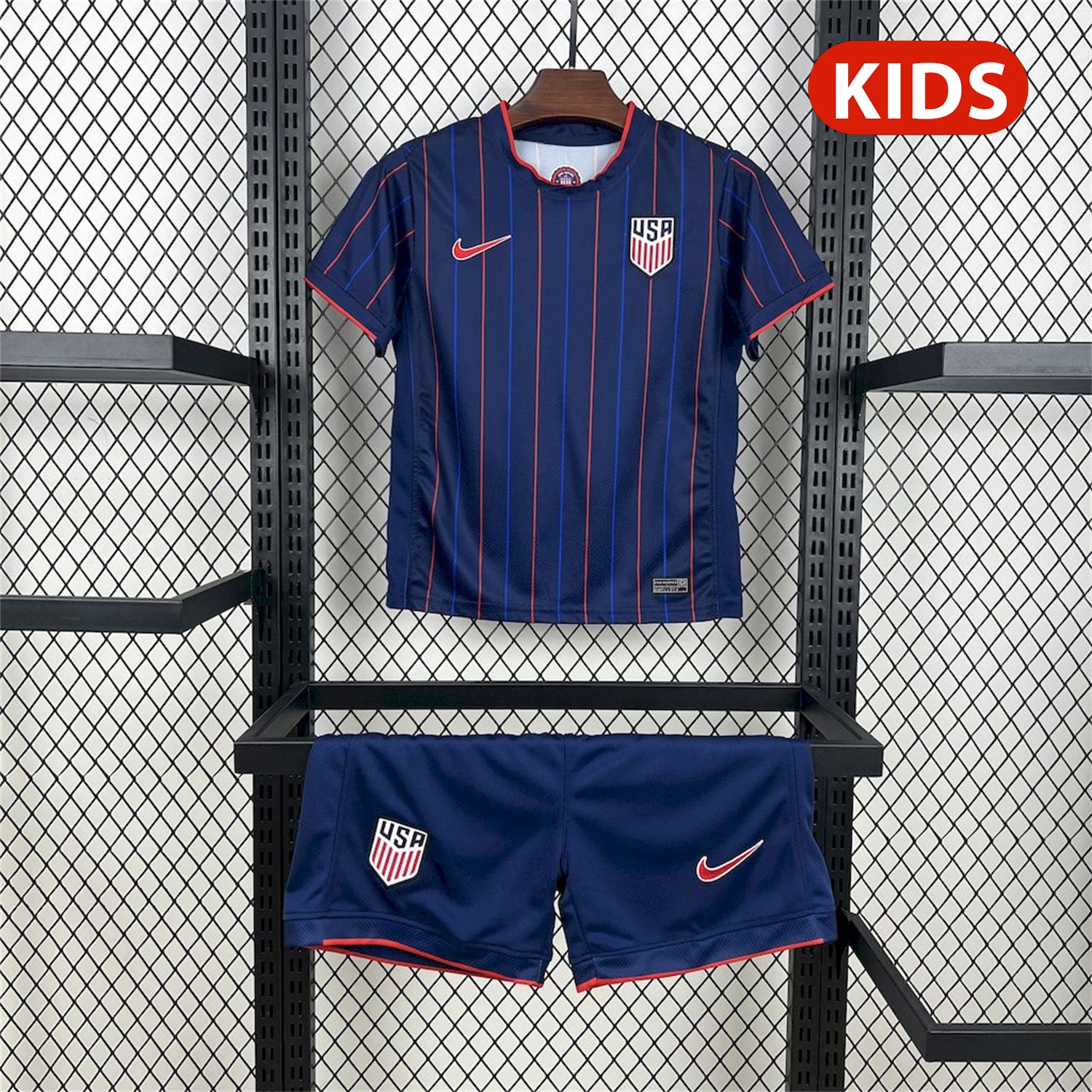 United States USA 25-26 Away Deep Blue Kids Kit - ManixJersey