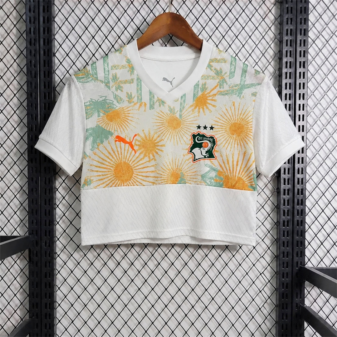 Women's Ivory Coast 2026 Away Cropped Jersey - Player Version - ManixJersey