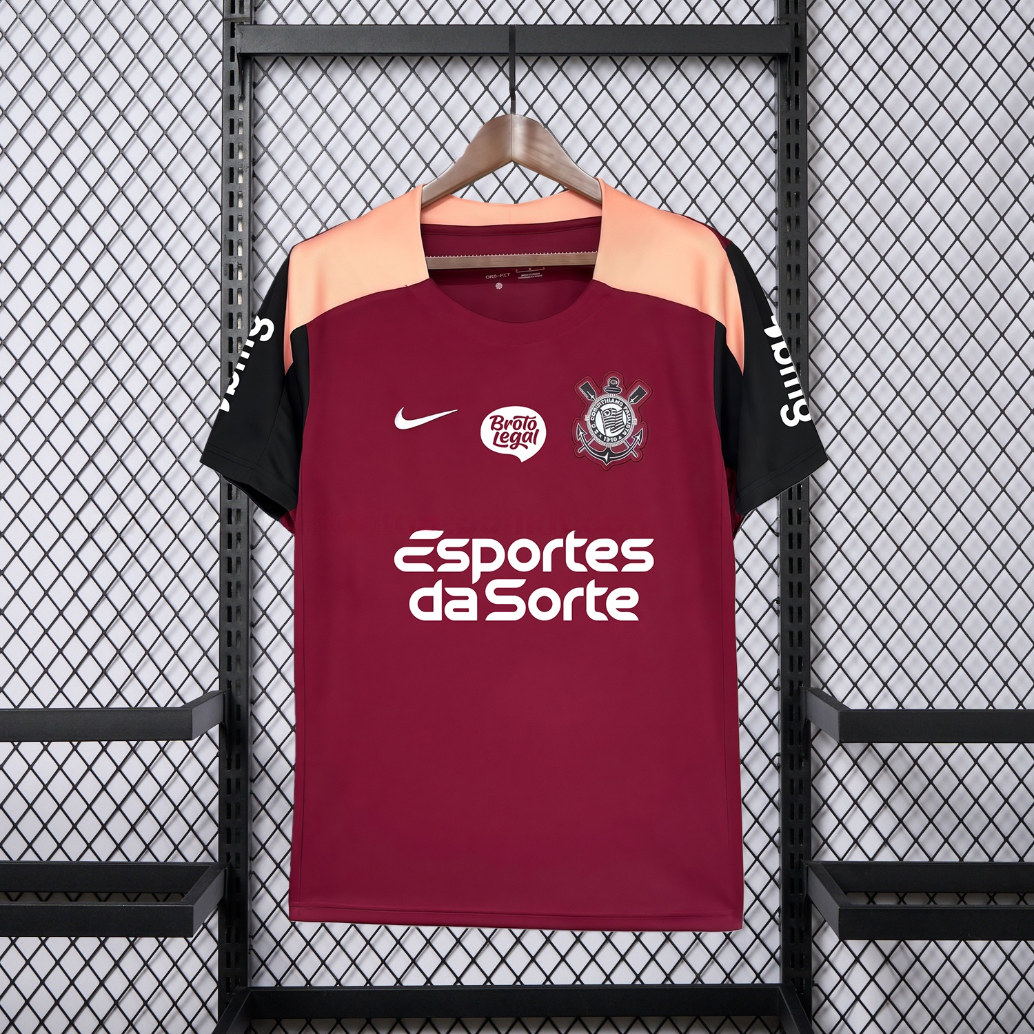 Corinthians 26-27 Wine Red Pre-Match All Sponsors Jersey - Fans Version - ManixJersey