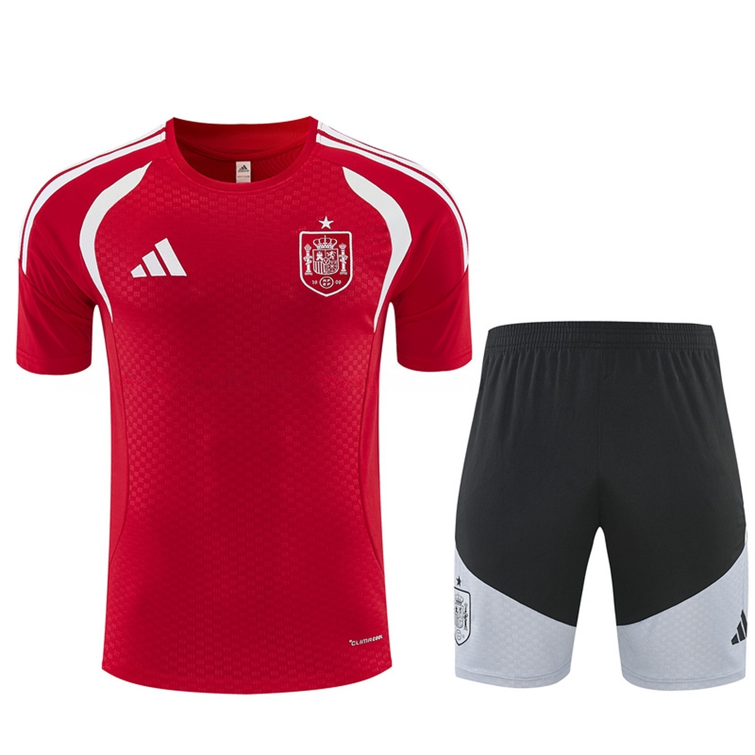 Spain 2026 Short-Sleeve Training Set - Red Top & Black Shorts - ManixJersey