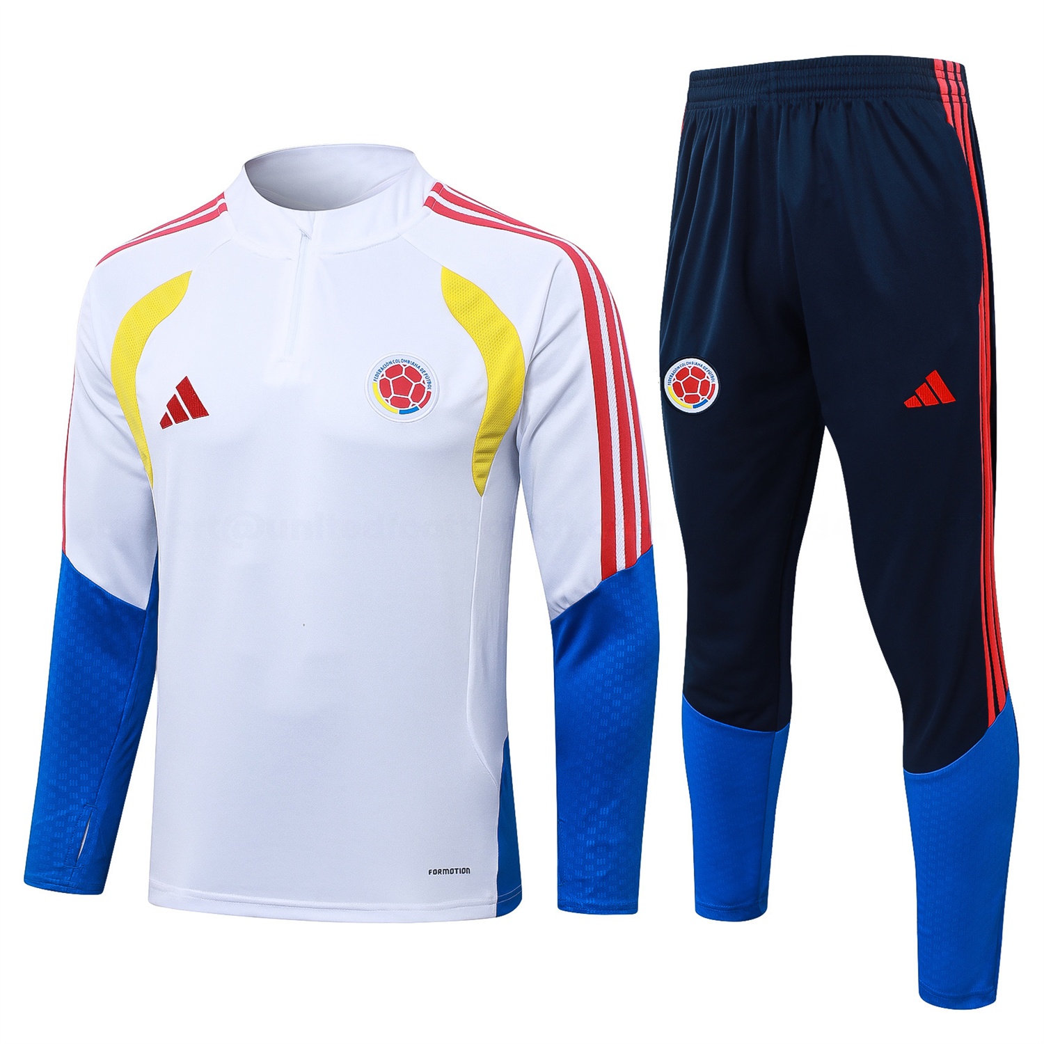 Colombia 2026 Long Sleeve Training Set - White Top & Black Pants - ManixJersey