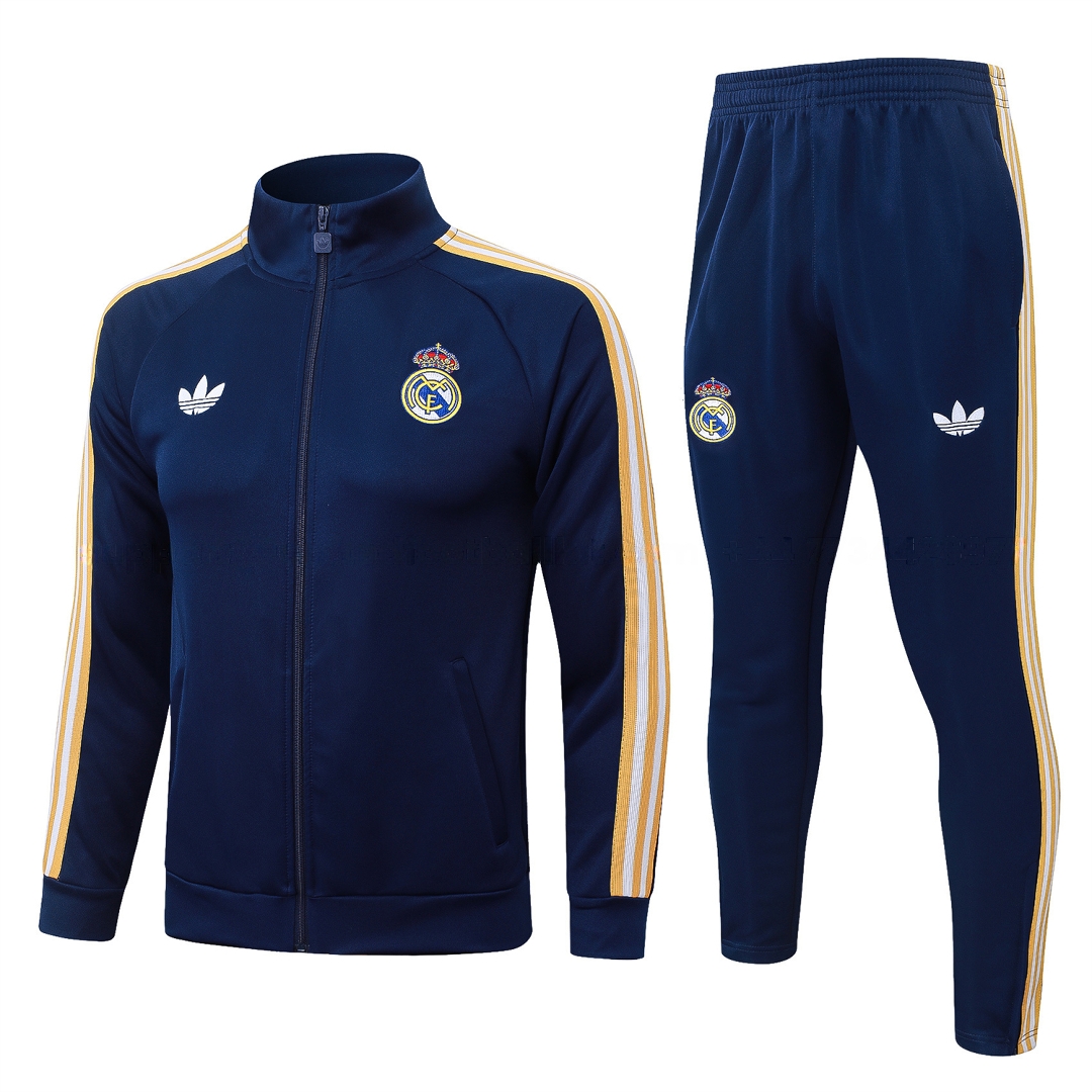 Real Madrid 26-27 Long Sleeves Training Set - Dark Blue Top And Pants - ManixJersey