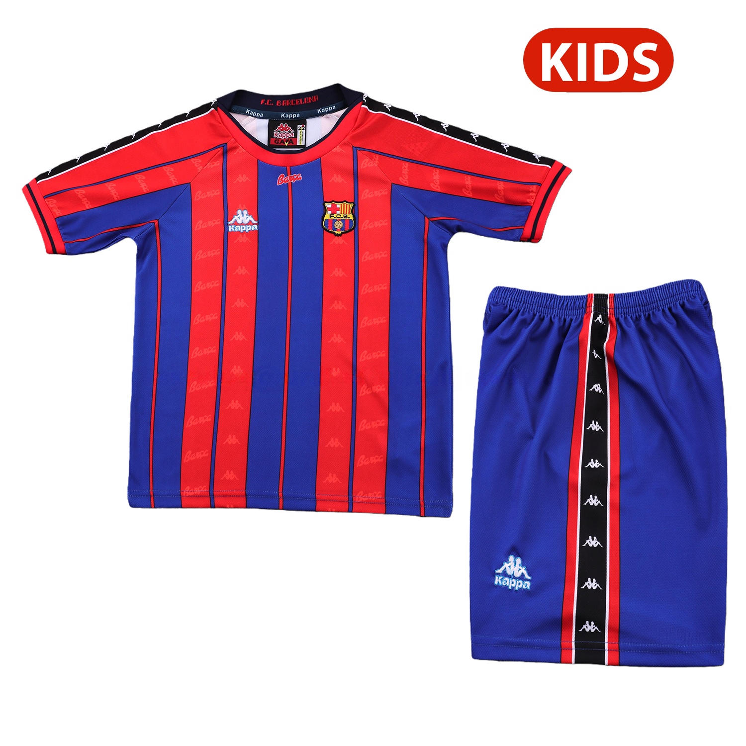Retro Barcelona 1997-98 Home Kids Kit - ManixJersey
