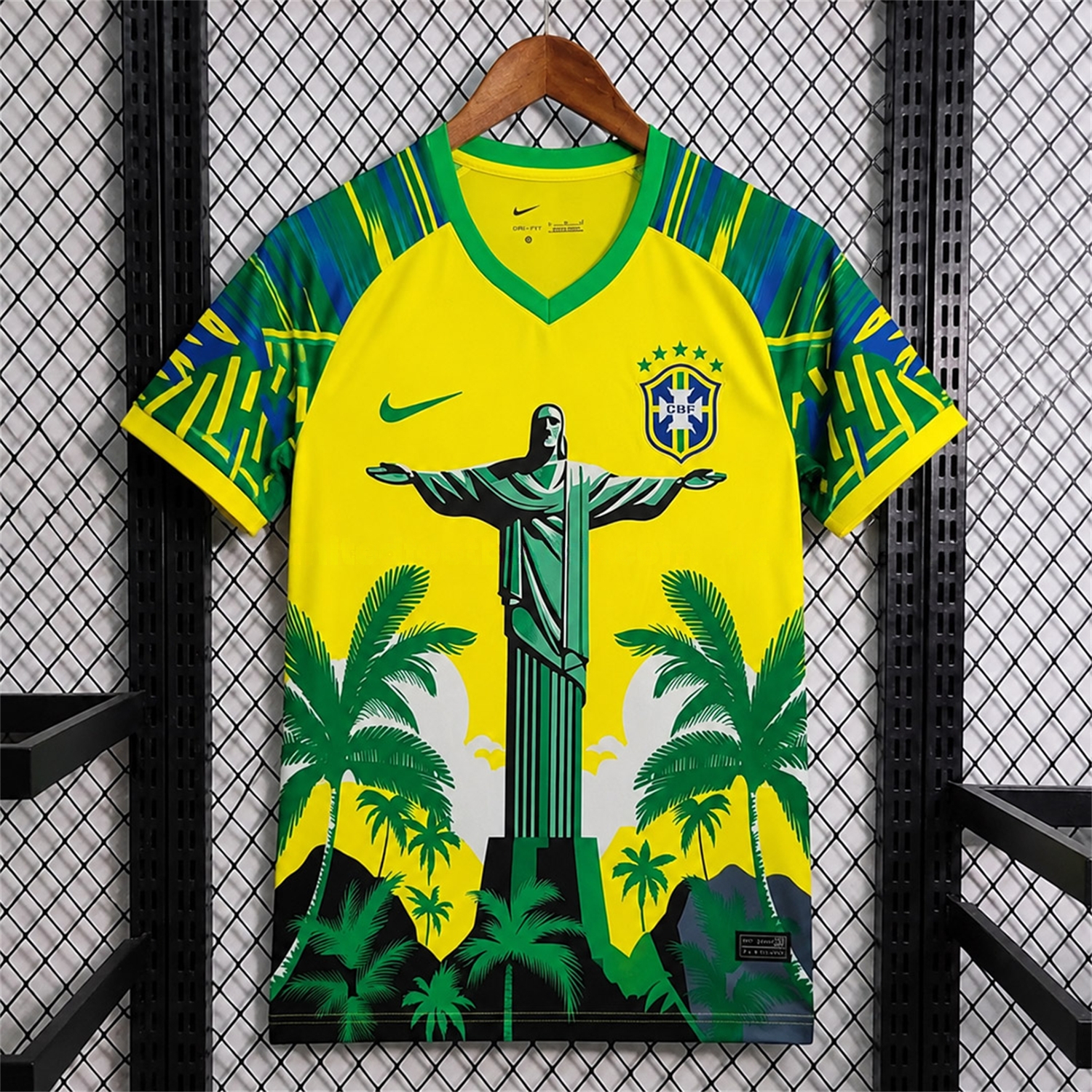 Brazil 2026 Green Jesus Statue Yellow Special Jersey - Fans Version - ManixJersey