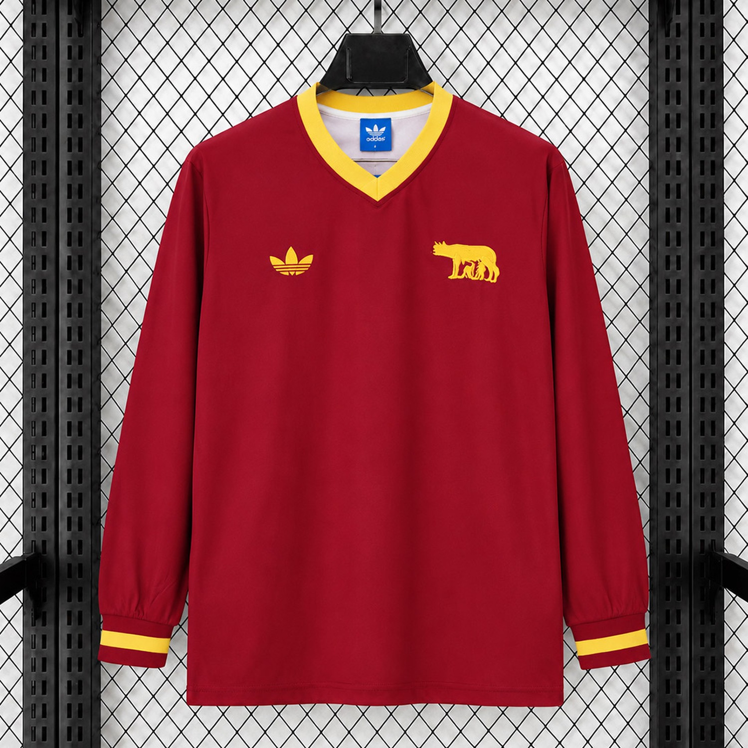 AS Roma 26-27 Centenary Retro Style Long Sleeves Jersey - ManixJersey