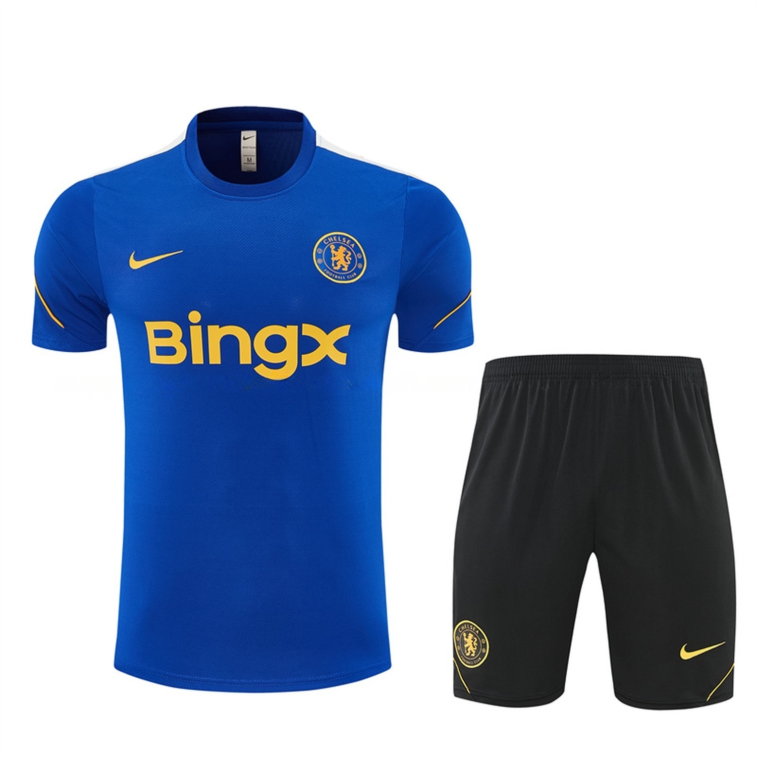 C.H.E.L.S.E.A 26-27 Short-Sleeve Training Set - Royal Blue Top & Black Shorts - ManixJersey