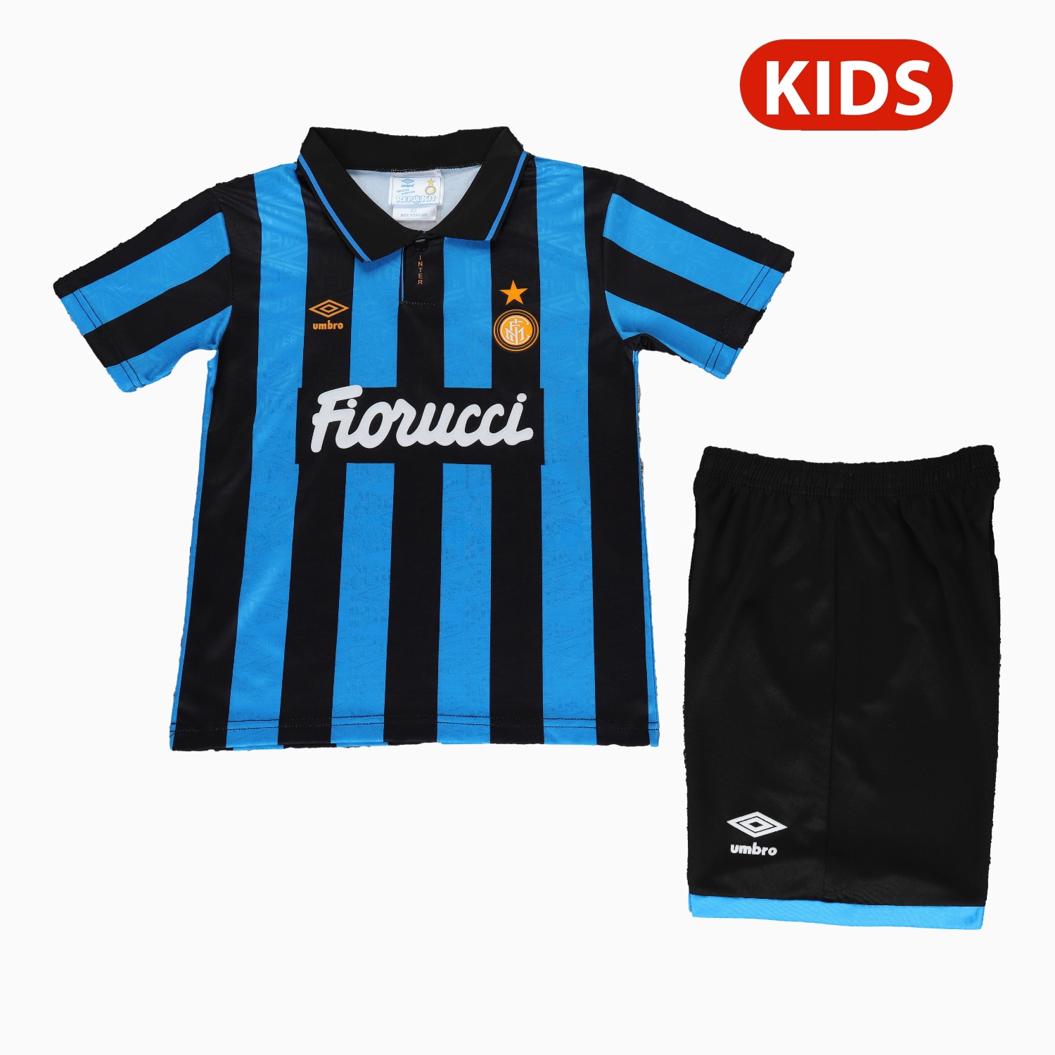 Retro Inter Milan 1992-94 Home Kids Kit - ManixJersey