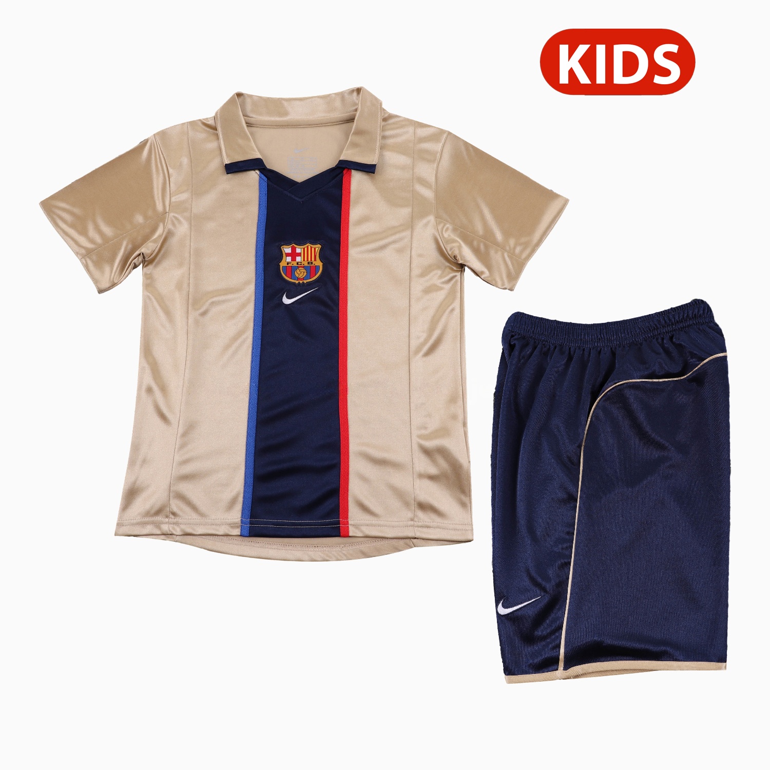 Retro Barcelona 2001-02 Away Kids Kit - ManixJersey