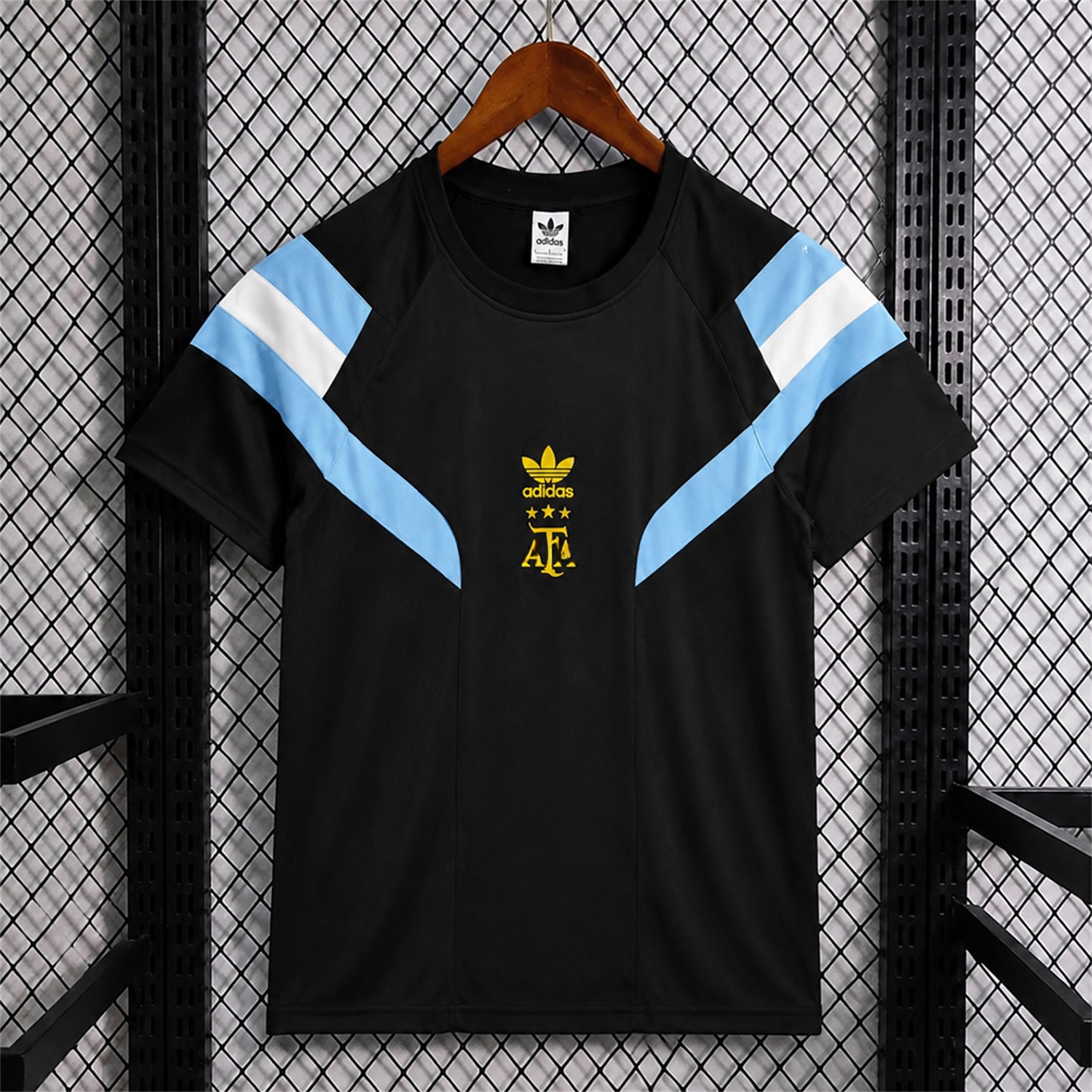 Argentina 2026 Black With Blue Stripes Training Jersey - Fans Version - ManixJersey