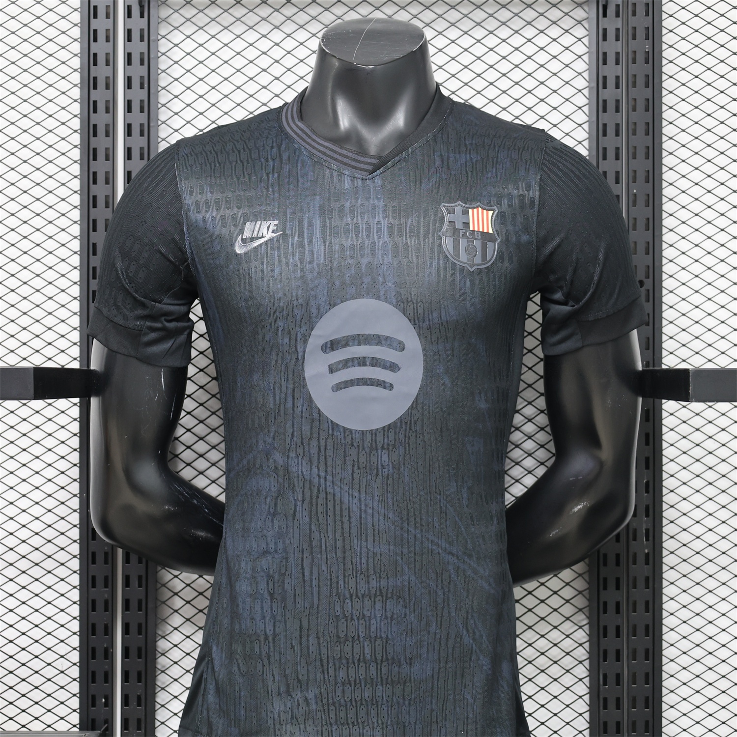 Barcelona 25-26 Blue Texture Black Special Jersey - Player Version - ManixJersey