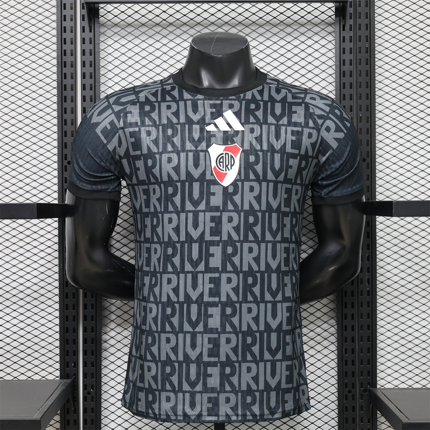 River Plate 26-27 Black Pre-Match Training Jersey - Player Version - ManixJersey
