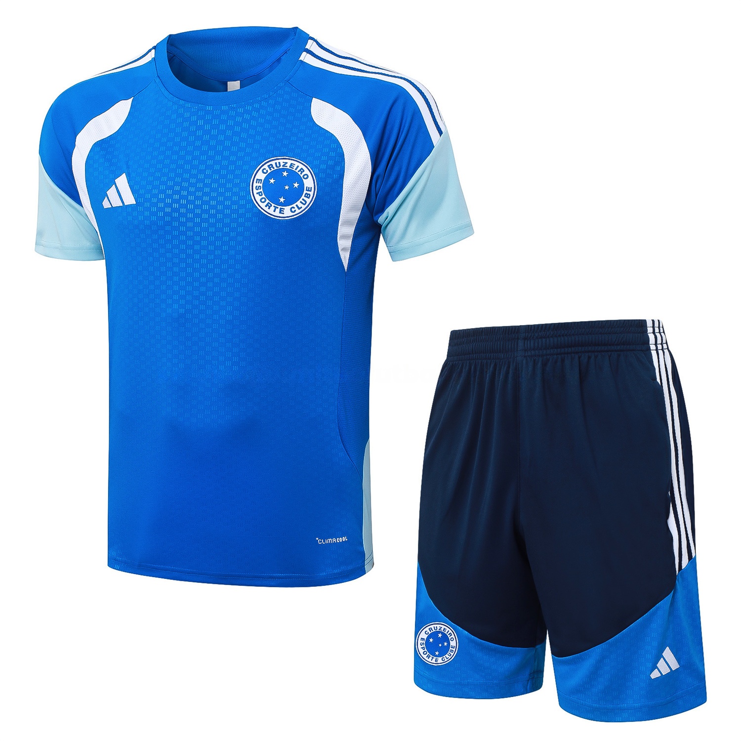 Cruzeiro 25-26 Short-Sleeve Training Set - Blue Vest & Blue Shorts - ManixJersey